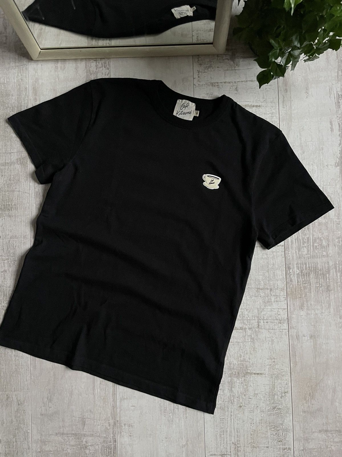 Maison Kitsune Maison Kitsuné Cafe Paris T-Shirt Black Size US M / EU 48-50 / 2 - 2 Thumbnail