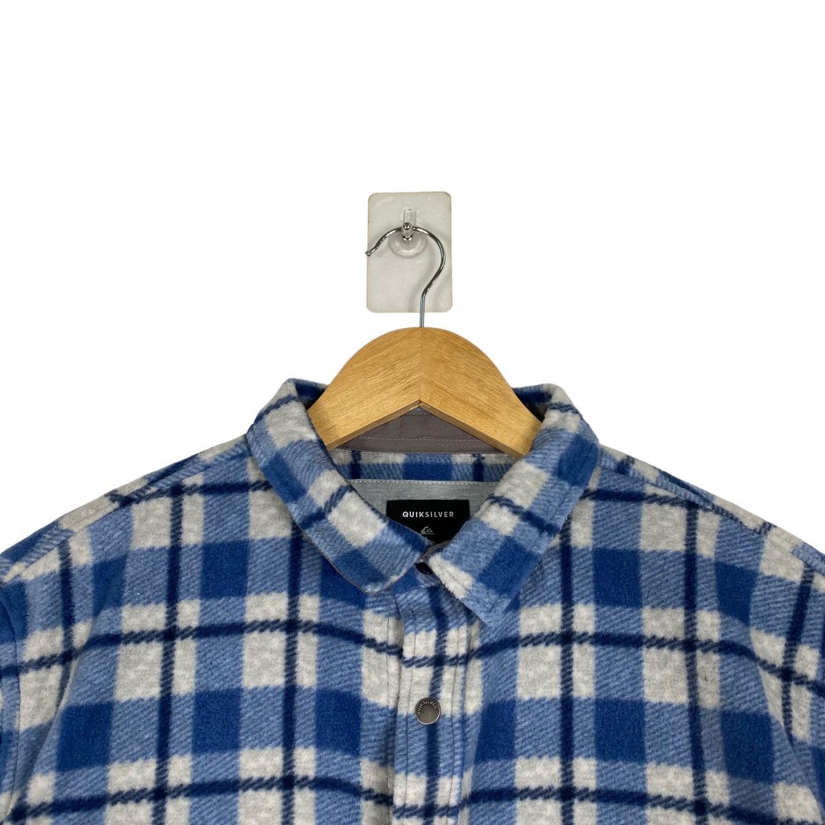 Quiksilver Quiksilver polyester flannel shirt blue tartan Size US M / EU 48-50 / 2 - 4 Thumbnail