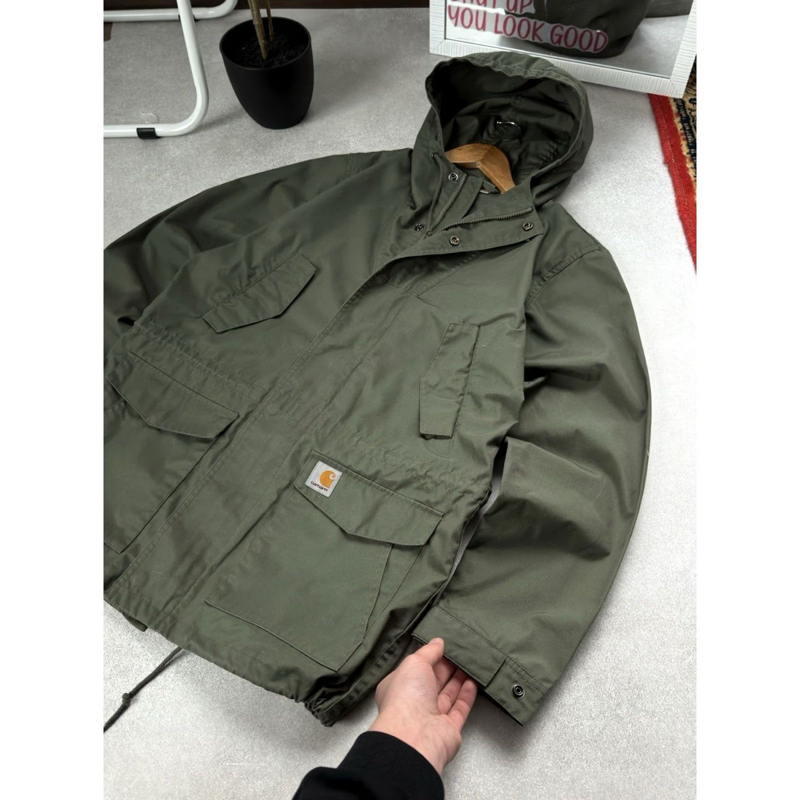 Carhartt VINTAGE Carhartt Jacket Parka Mens M Green 80s 90s Retro Army Streetwear Cargo Zip Chest 55cm Length 72cm Size US M / EU 48-50 / 2 - 4 Thumbnail