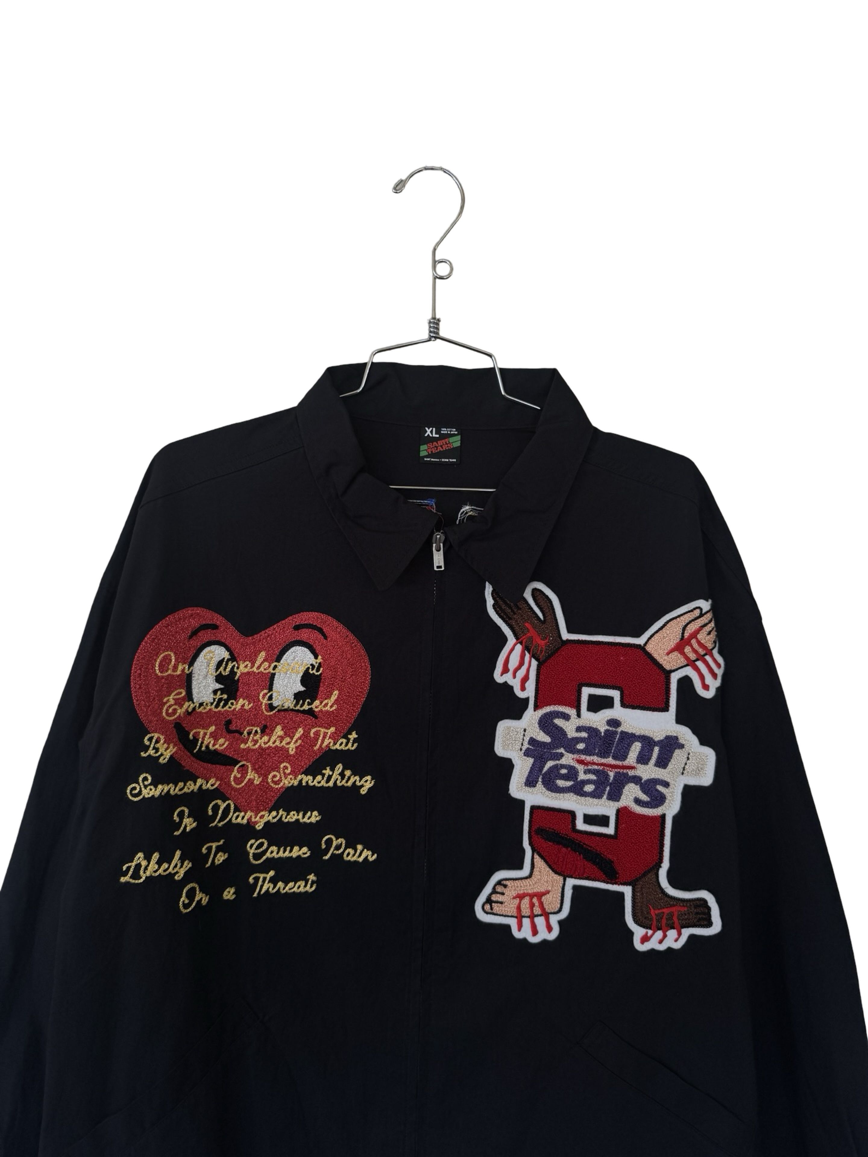 Saint Michael SAINT TEARS 'CHOSE YOUR SAVIOR' CHAIN-STITCHED COACH JACKET Size US XL / EU 56 / 4 - 4 Thumbnail