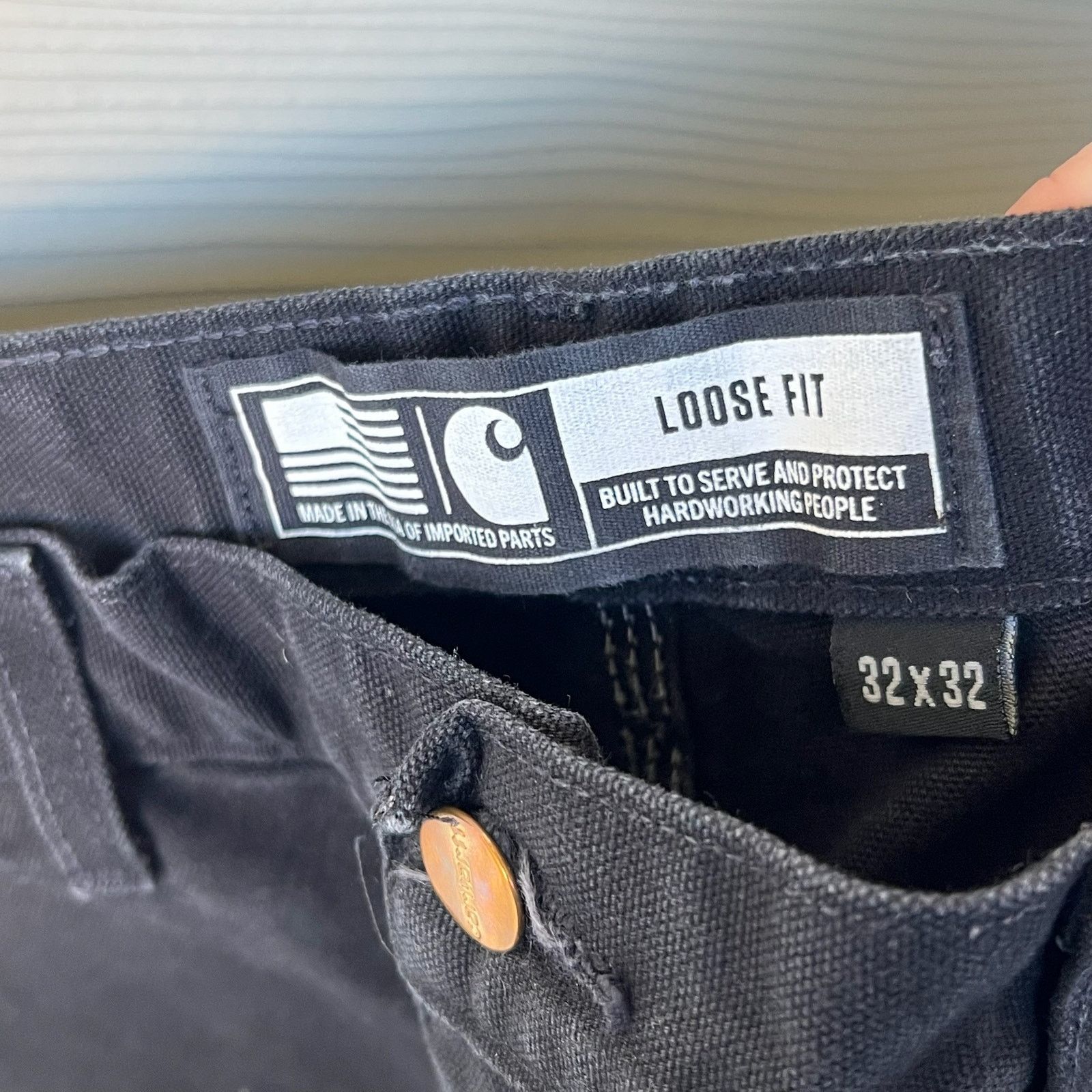Carhartt × Vintage Carhartt black double knee work wear carpenter pants Size US 31 - 7 Thumbnail