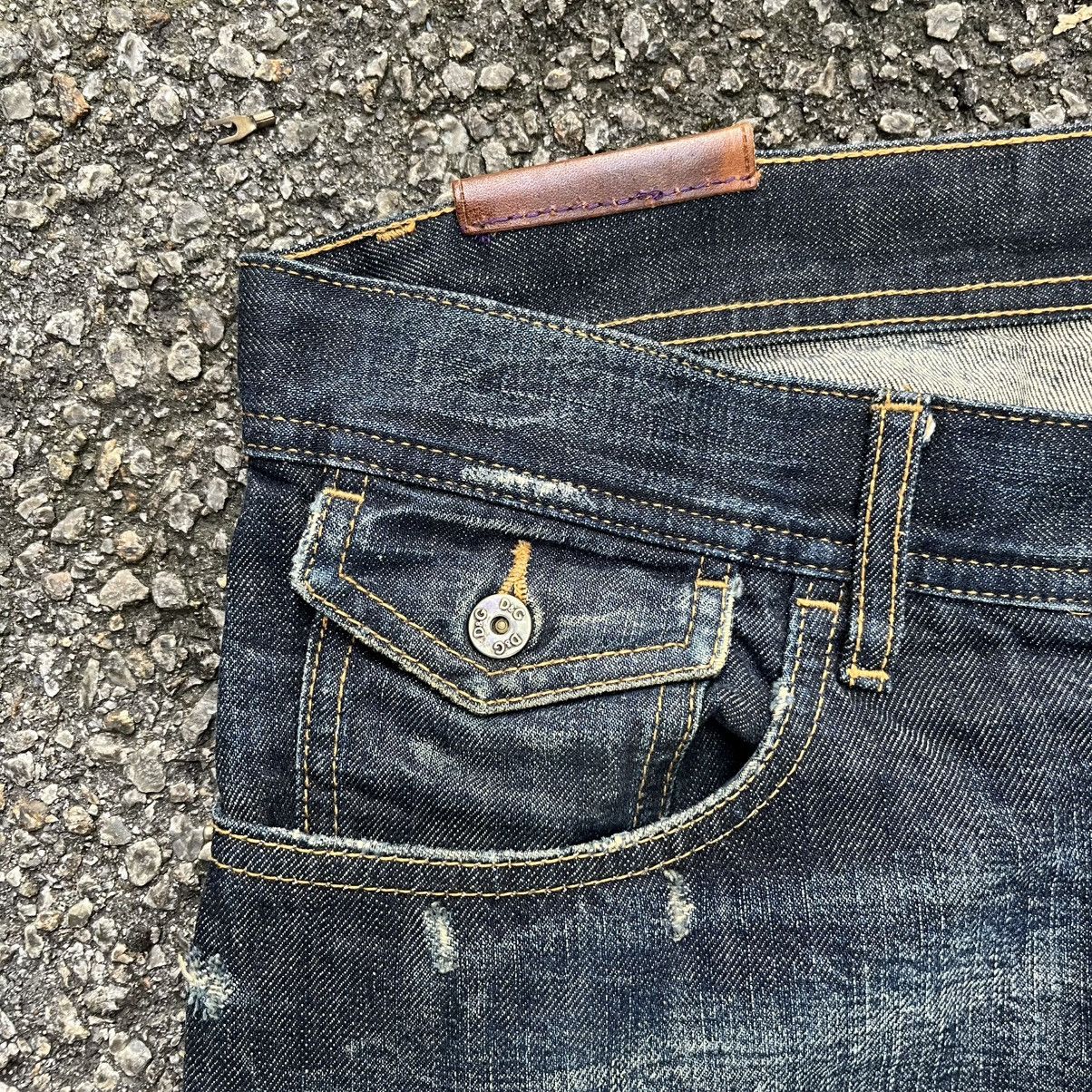 Dolce & Gabbana Y2K Vintage D&G Denim Patches Distressed Jeans Streetwear Size US 34 / EU 50 - 6 Thumbnail