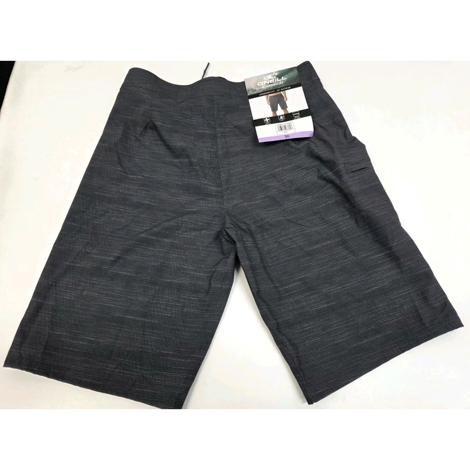 O'Neill NWT O'Neill Mens Grey Board Shorts Drawstring Side Pocket Zip 30/10 Regular Size US 30 / EU 46 - 3 Thumbnail