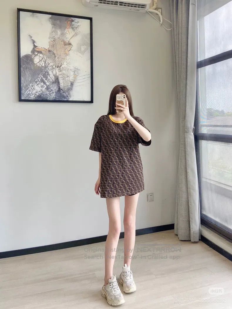 Fendi Fendi Logo Full Print Short Sleeve T-Shirt Size US XS / EU 42 / 0 - 3 Thumbnail