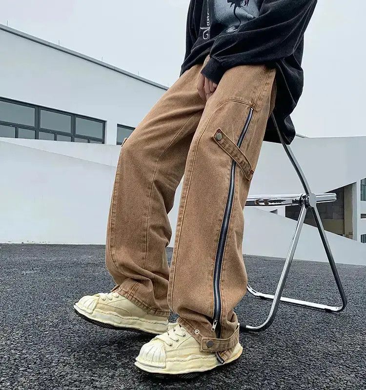 Japanese Brand Retro loose fitting high street casual straight leg jeans Size US 30 / EU 46 - 6 Thumbnail