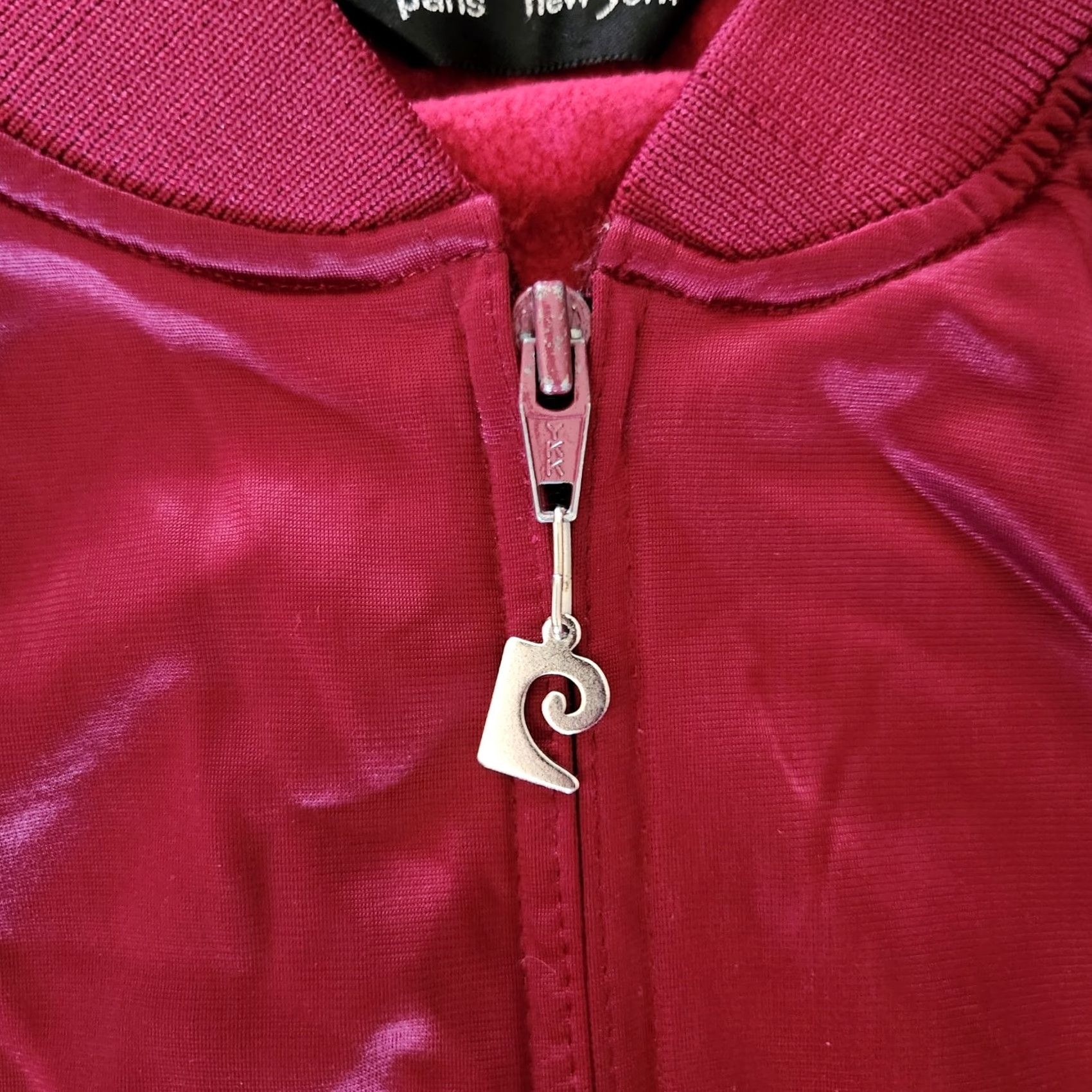 Pierre Cardin VINTAGE Pierre Cardin Track Jacket Mens L 80s Burgundy Red Striped Full Zip Short Sleeve Knit Polyester Size US L / EU 52-54 / 3 - 5 Thumbnail