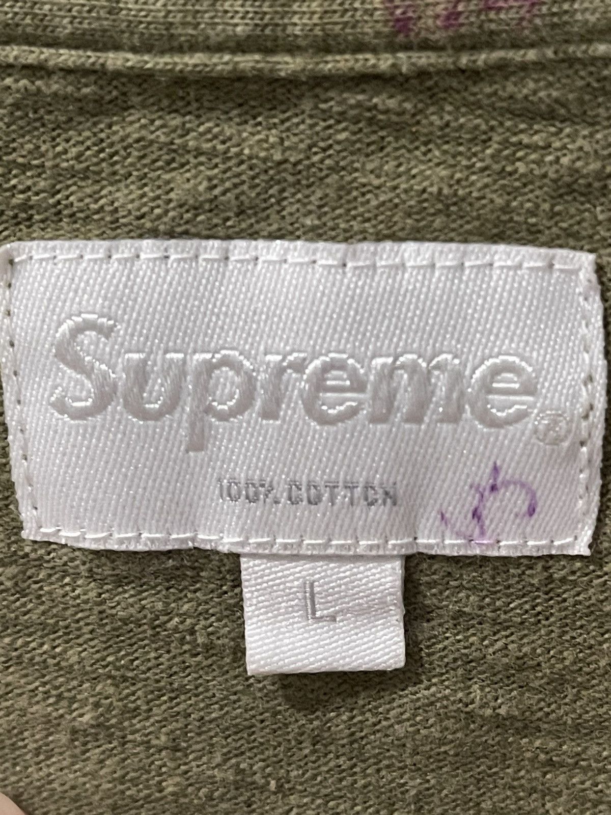 Designer × Supreme Supreme ZULU Olive Green L/S Shirt Size Large Size US L / EU 52-54 / 3 - 4 Thumbnail