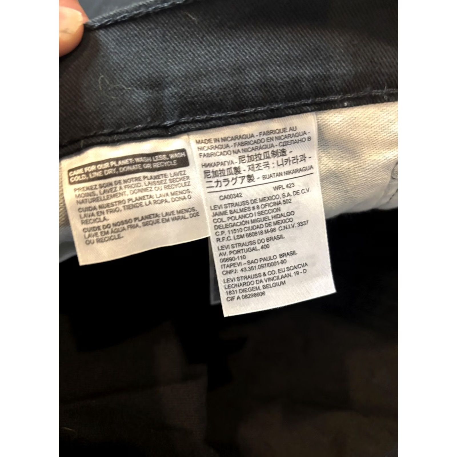 Levi's Levi's 541 Jeans Mens 58x30 Black High Rise Tapered Fit Big & Tall Denim Pants 5-Pocket Design Size US 42 / EU 58 - 5 Thumbnail