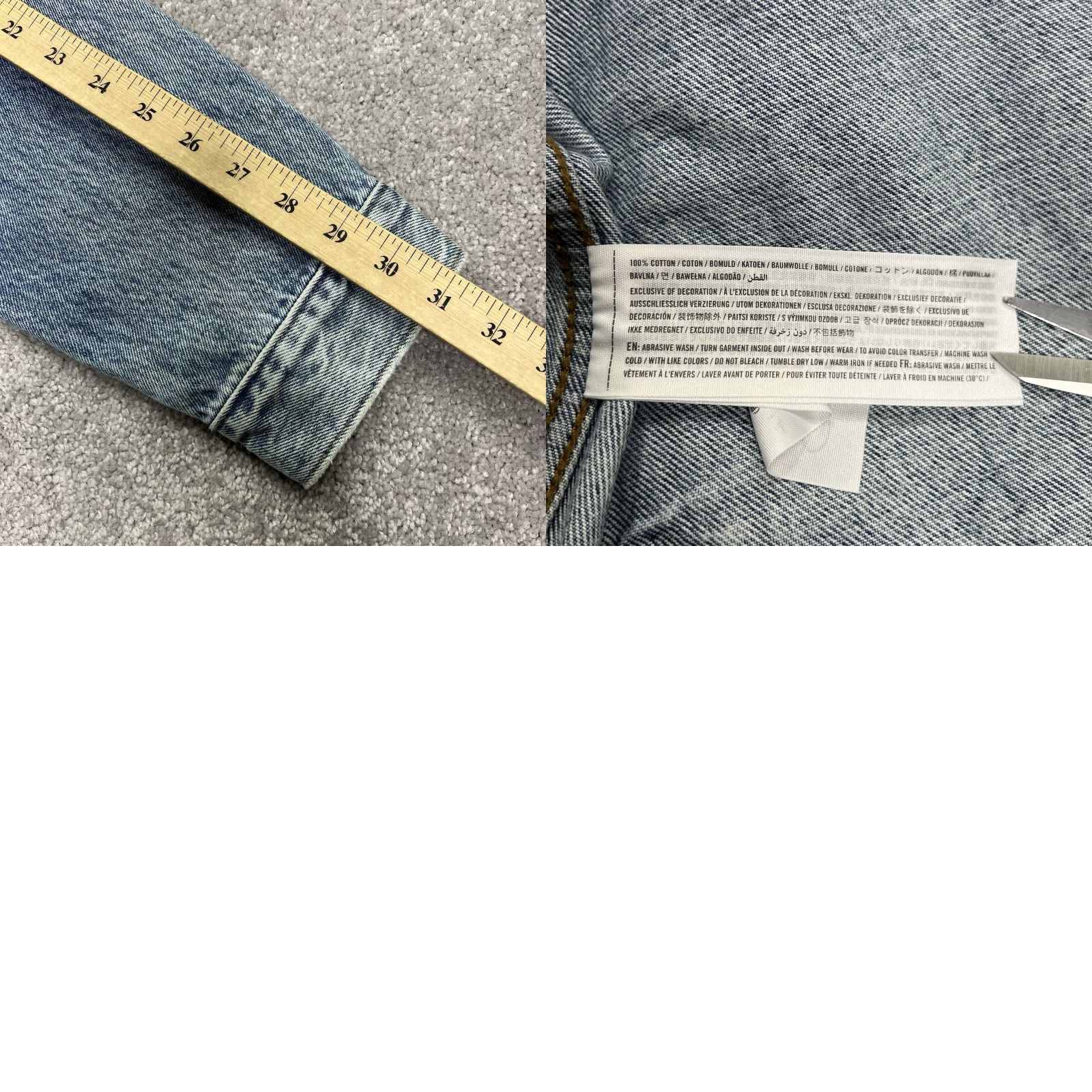 Abercrombie & Fitch Abercrombie & Fitch Denim Jean Jacket Mens Medium Classic Trucker Button Up Workwear Shirt Size US 31 - 10 Thumbnail
