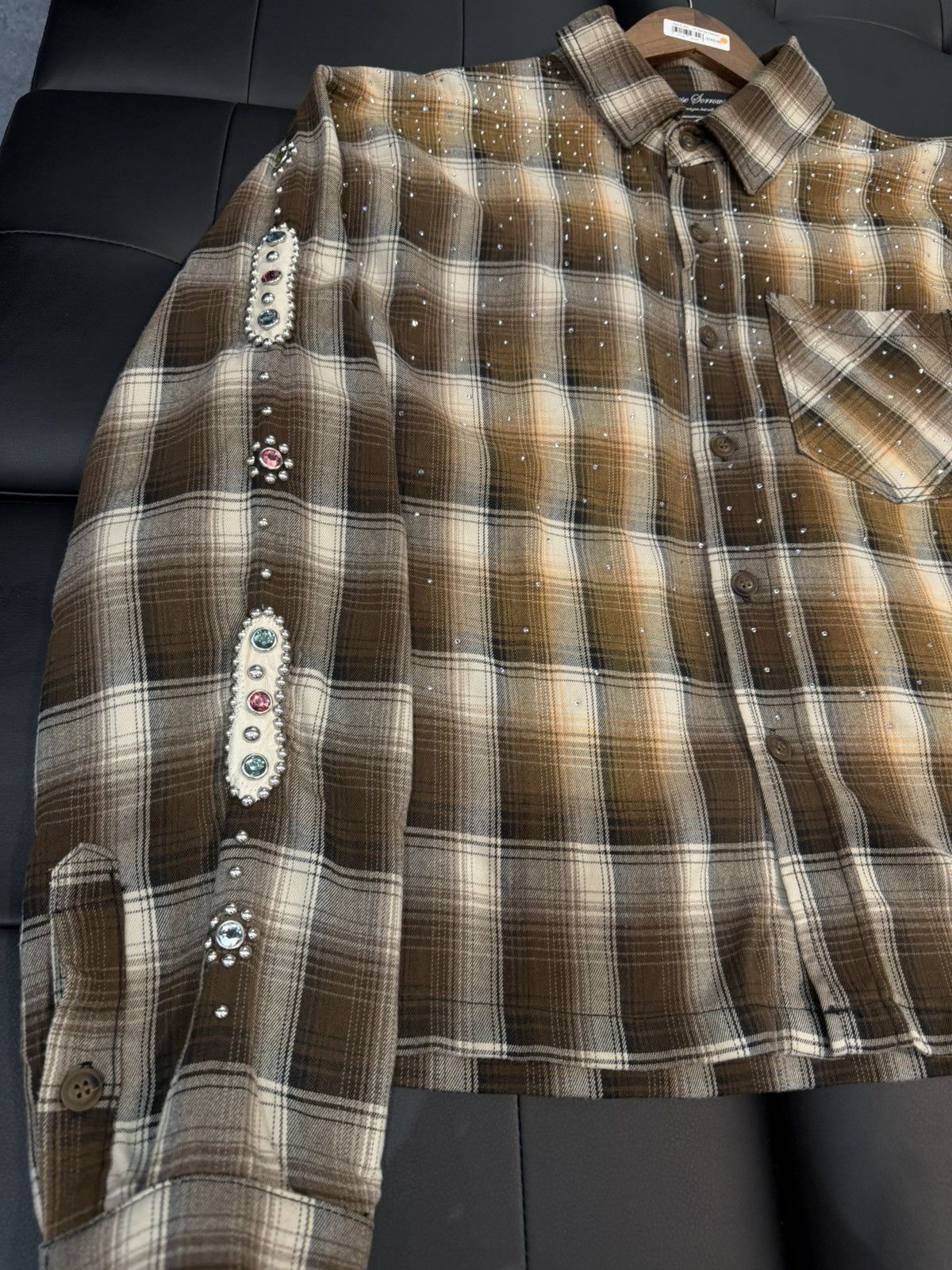 Other Size M - JP Sorrow Rhinestone Flannel Brown Size US M / EU 48-50 / 2 - 2 Thumbnail