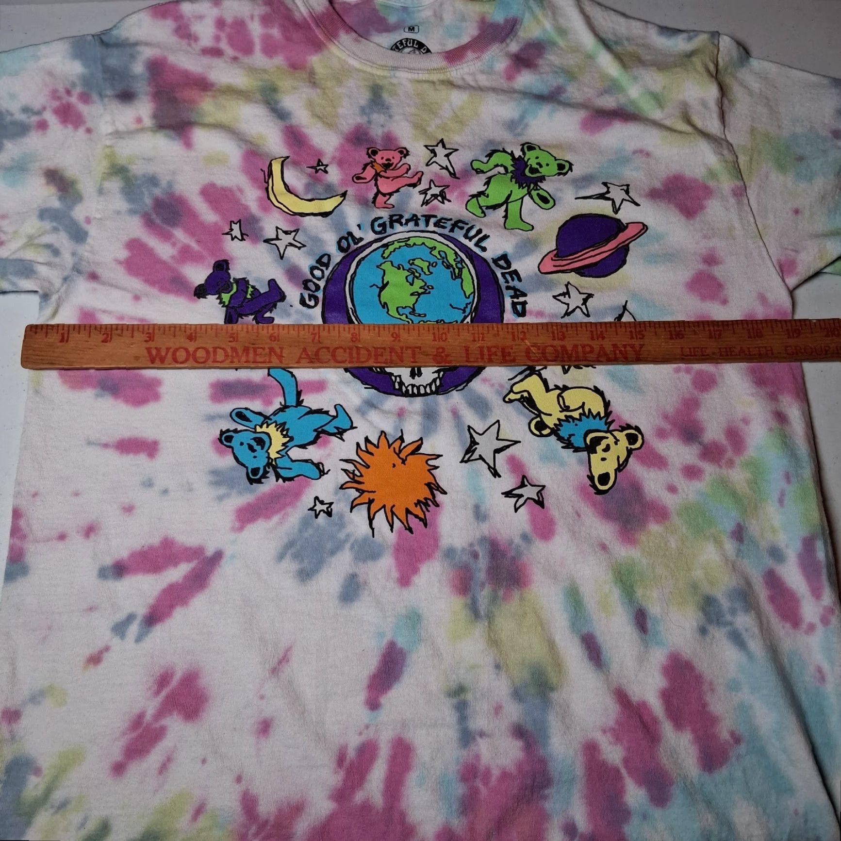 Ripple Junction Grateful Dead Shirt M Men T-Shirt Ripple Junction Multicolor Tie Dye Band Rock Hippie Dancing Bears Steal Your Face Graphic Crew Neck Short Sleeve Size US M / EU 48-50 / 2 - 6 Thumbnail