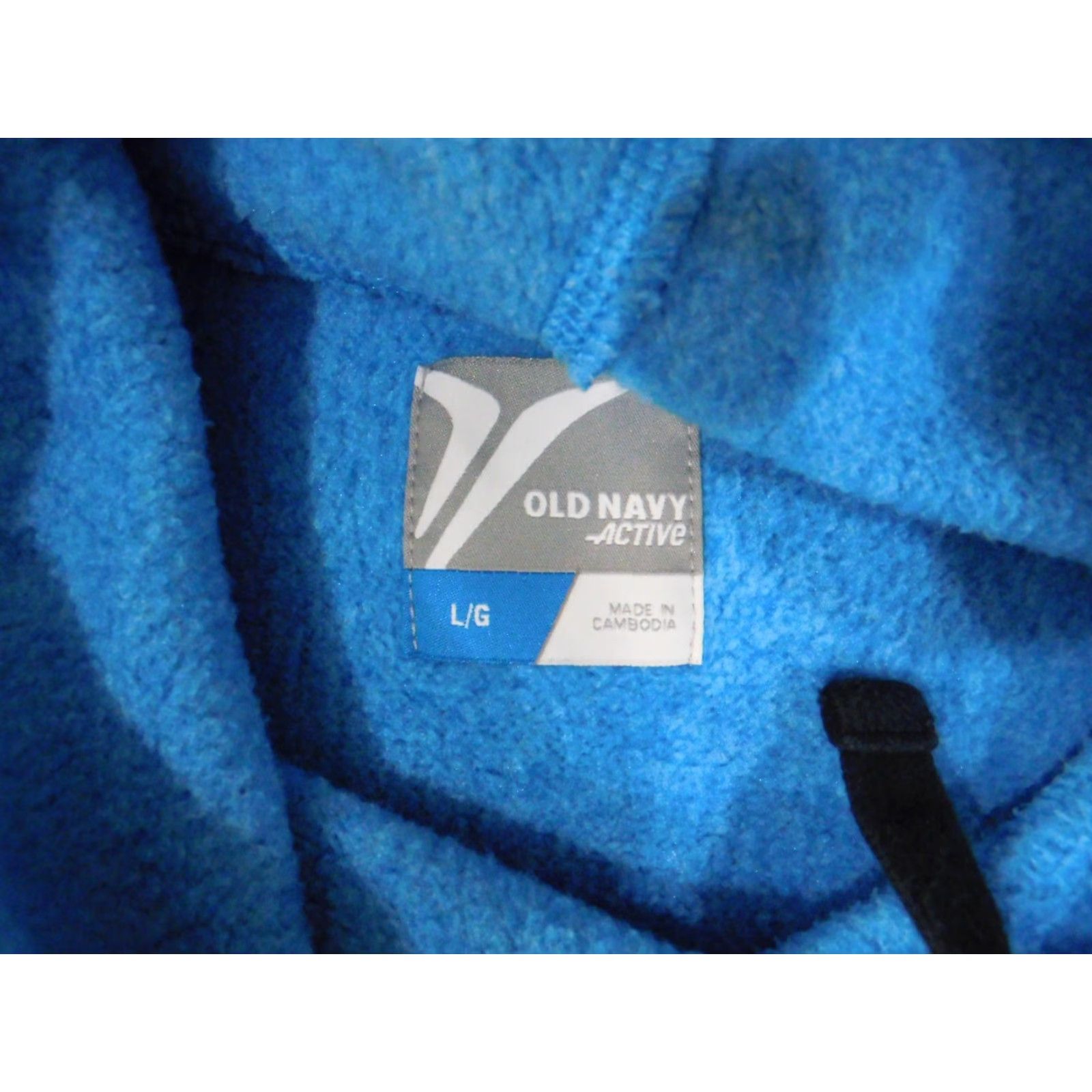 Old Navy Old Navy Womens Hoodie L Blue Solid Polyester Knit Full Zip Pullover Outdoor Walking Size L / US 10 / IT 46 - 5 Thumbnail