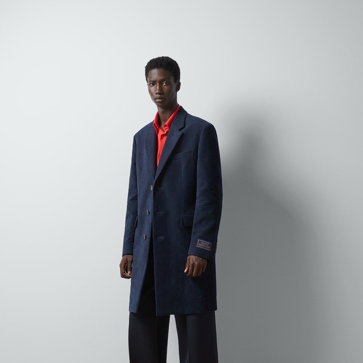 Gucci o1mt1gz0325 Smooth Coat With Gucci Web Label in Dark Blue Size US XL / EU 56 / 4 - 5 Thumbnail