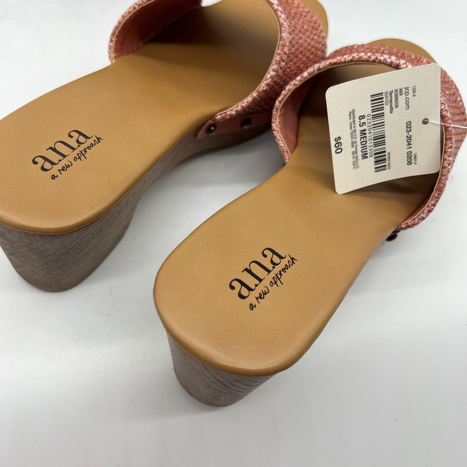 Other a.n.a Womens Robinson Heeled Sandals Terracotta Size US 8.5 / IT 38.5 - 7 Thumbnail