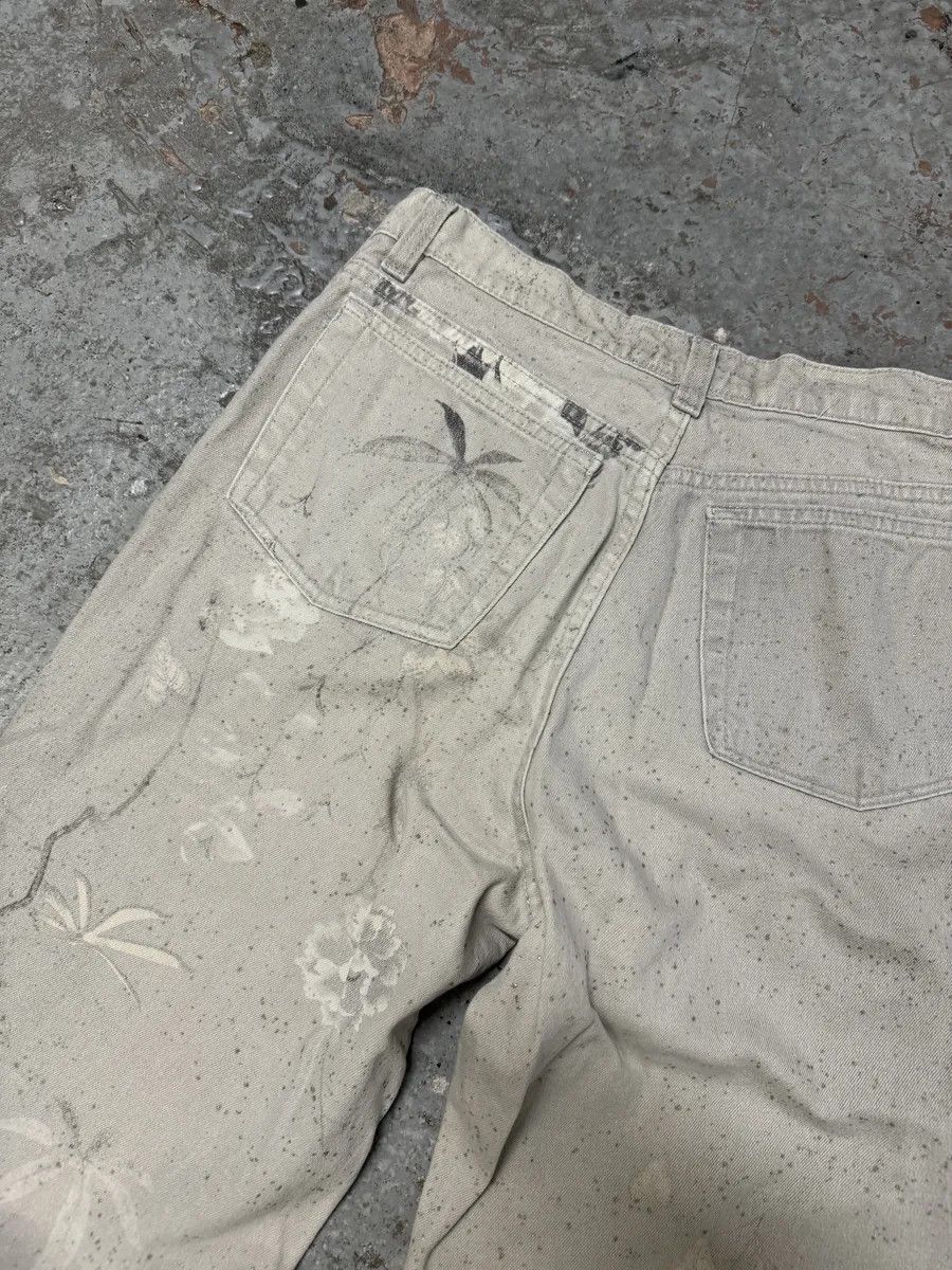 Roberto Cavalli 2000s Roberto Cavalli Grey Flowers Archive Pants Size 25" / US 0 / IT 36 - 6 Thumbnail