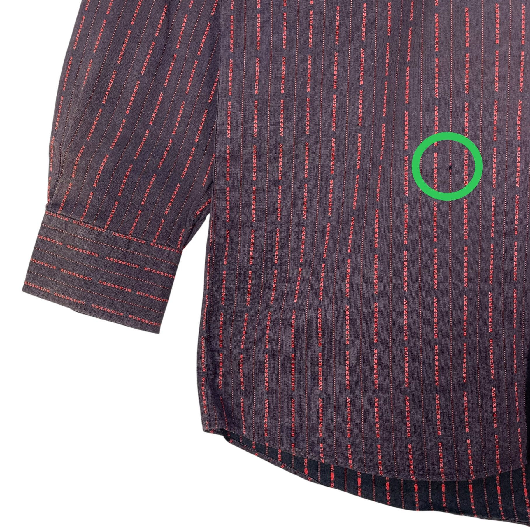 Burberry Vintage Burberry London Monogram Button Up Canvas Shirt Size US M / EU 48-50 / 2 - 3 Thumbnail