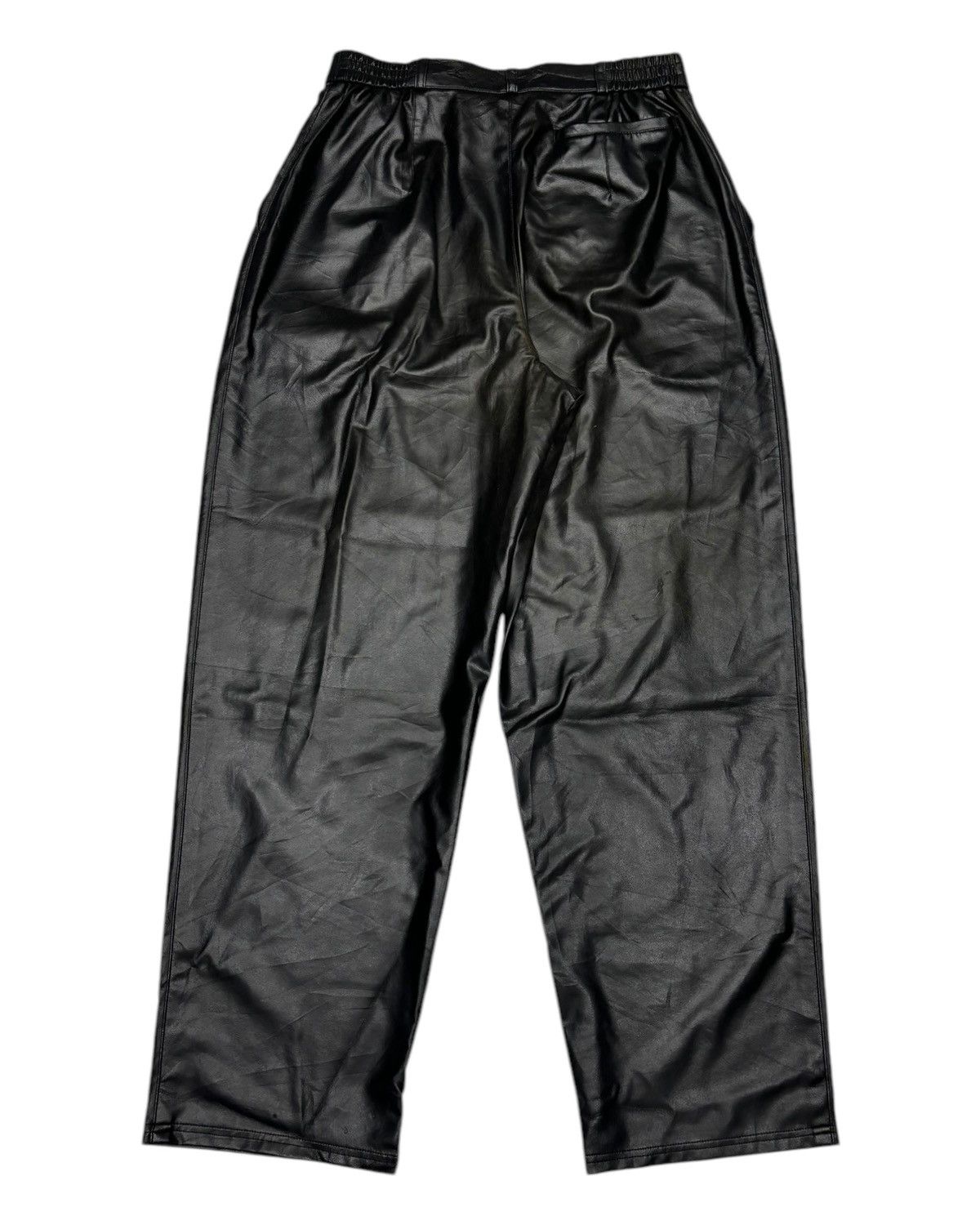Courreges RARE‼️COURREGES BLACK BAGGY WIDE FAUX LEATHER PANTS Size US 30 / EU 46 - 2 Thumbnail