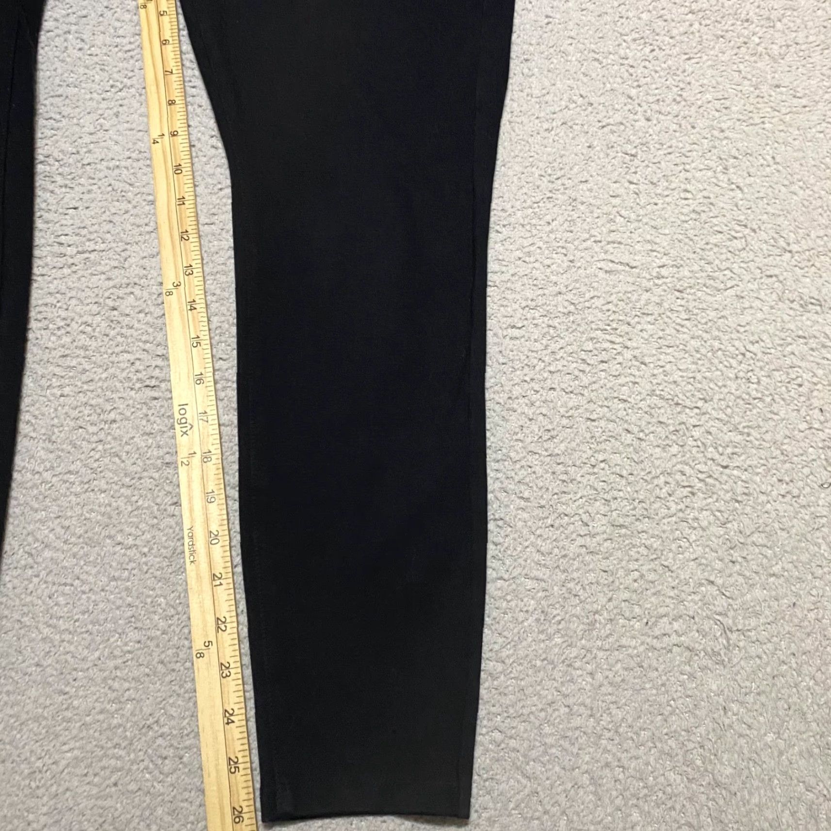 Vintage Liverpool Jeans Pants Womens 12 Black Stretch Skinny Ankle Mid Rise 26 Inseam Nylon Viscose Spandex Solid Size 34" / US 12 / IT 48 - 6 Thumbnail