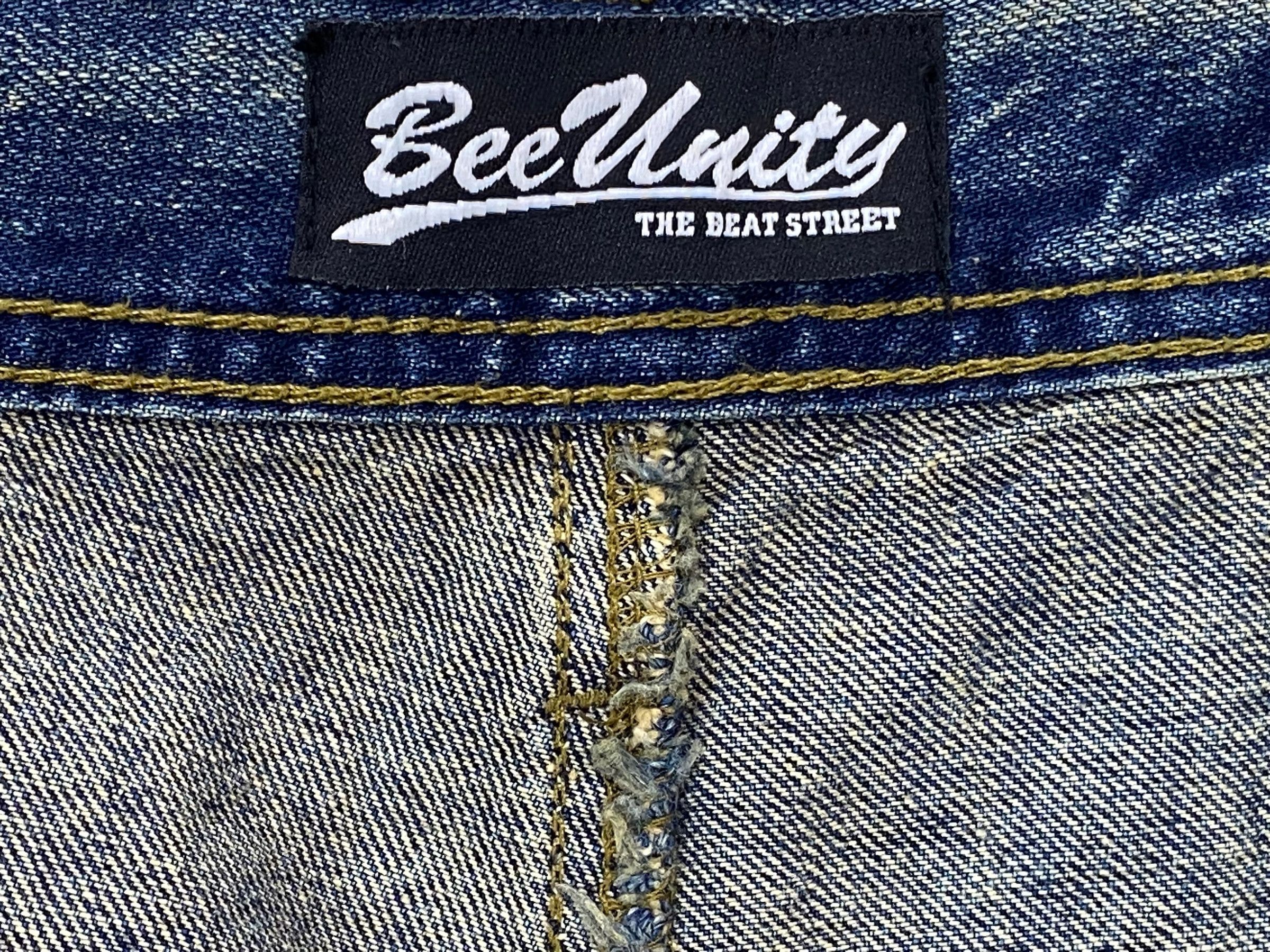 Japanese Brand Bee Unity Denim Baggy Jeans Hip Hop Jeans Size US 36 / EU 52 - 10 Thumbnail