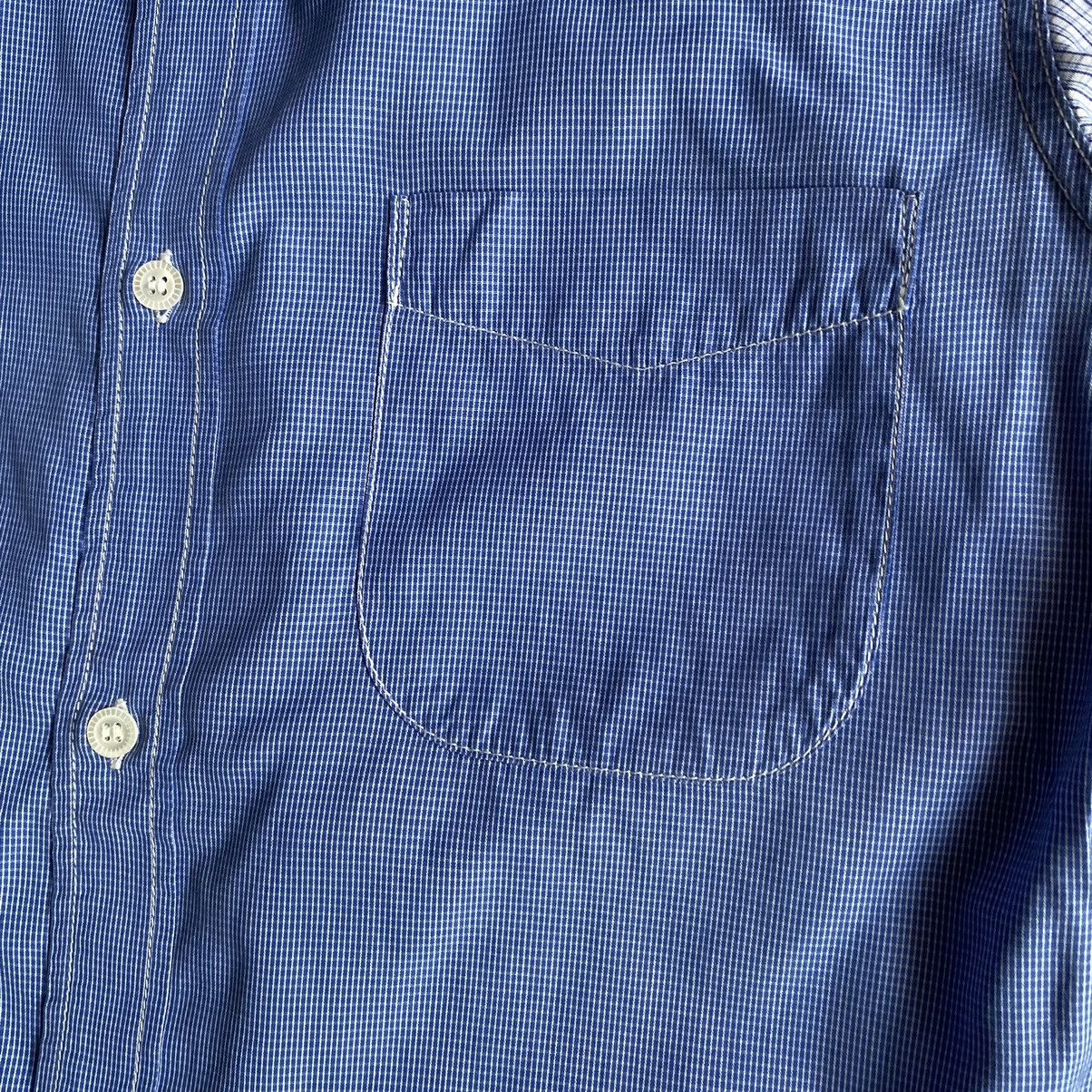 Comme des Garcons CDG Homme Contrast Blue Plaid Shirt Size US S / EU 44-46 / 1 - 5 Thumbnail