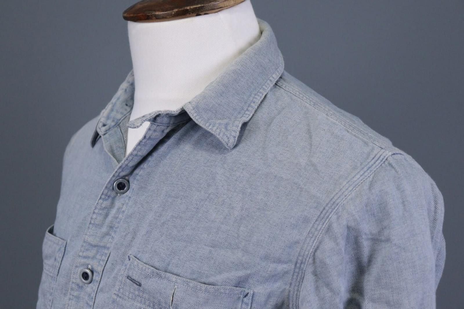Polo Ralph Lauren Ralph Lauren Double RL Blue Denim Pockets Flanel Shirt M Size US M / EU 48-50 / 2 - 10 Thumbnail
