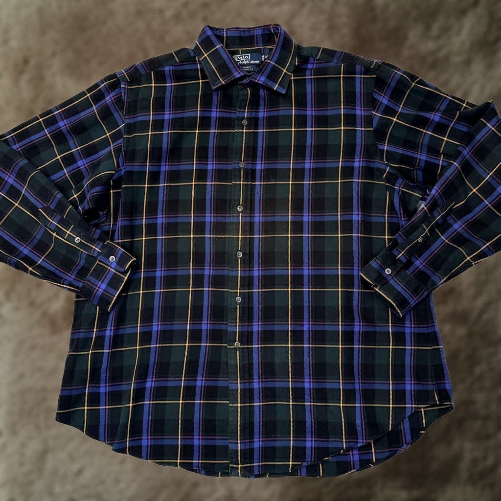 Polo Ralph Lauren Polo by Ralph Lauren Shirt Mens 2XL Green Plaid Regent Classic Fit Button Front Size US XXL / EU 58 / 5 - 1 Thumbnail