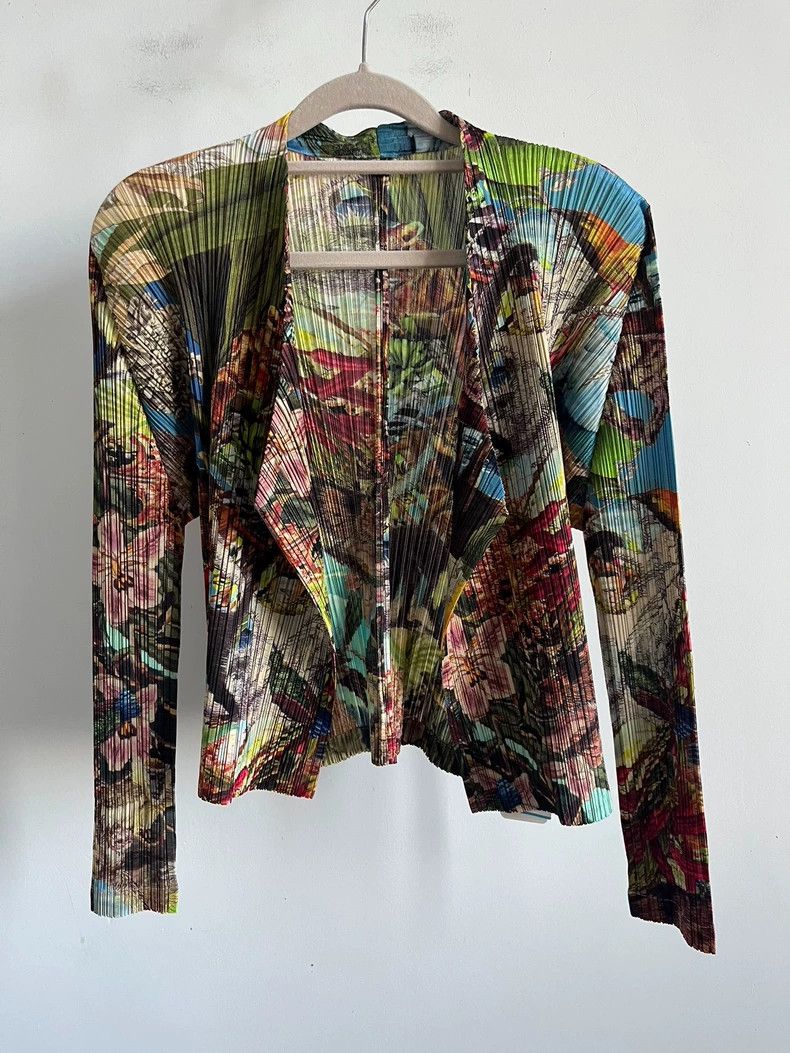 Issey Miyake Issey Miyake size:3 Brown Zoo pleated cardigan Size S / US 4 / IT 40 - 1 Thumbnail