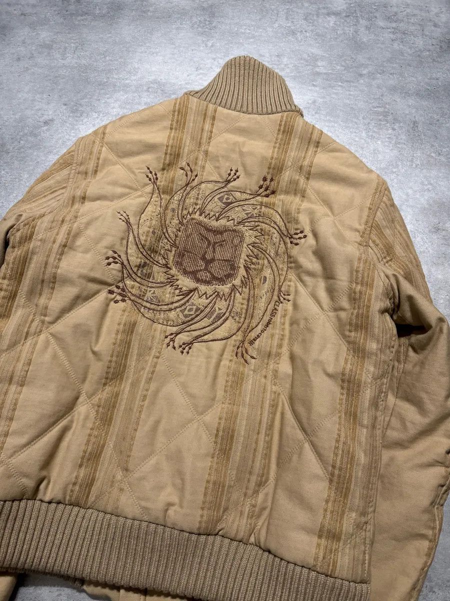 Roberto Cavalli 2000s Roberto Cavalli Class Beige Bomber Jacket Size US M / EU 48-50 / 2 - 6 Thumbnail