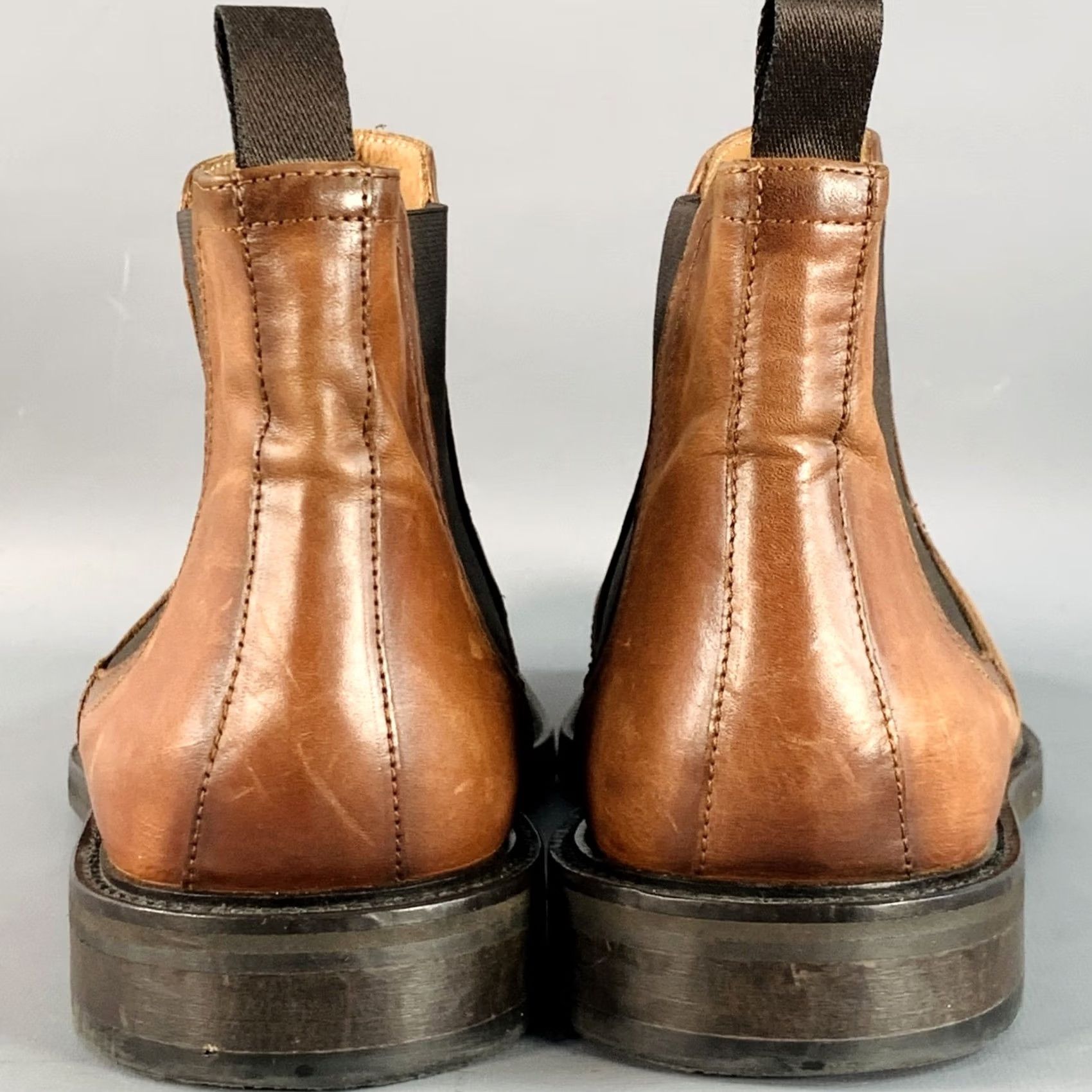 Vintage ANTONIO MAURIZI Size 13 Brown Leather Ankle Chelsea Boots Mens Shoes Boots Chelsea Italy Leather Upper 13 Brown Chelsea Mens Size US 13 / EU 46 - 3 Thumbnail