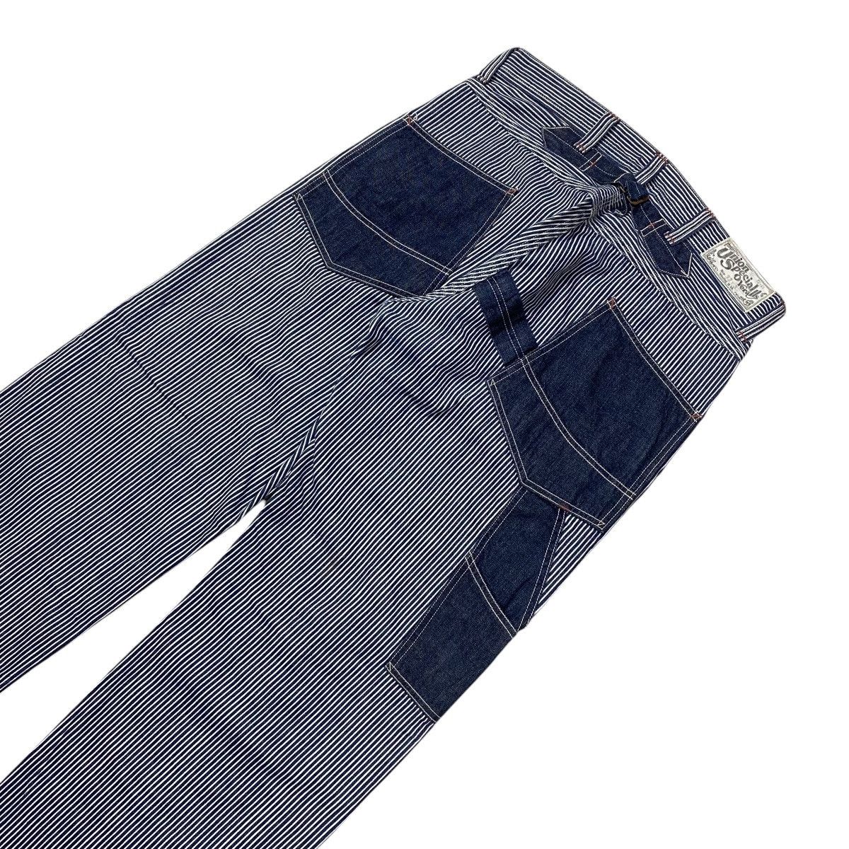 Freewheelers × Japanese Brand Freewheelers Derrickman Hickory Double Knee Work Pants Size US 32 / EU 48 - 3 Thumbnail
