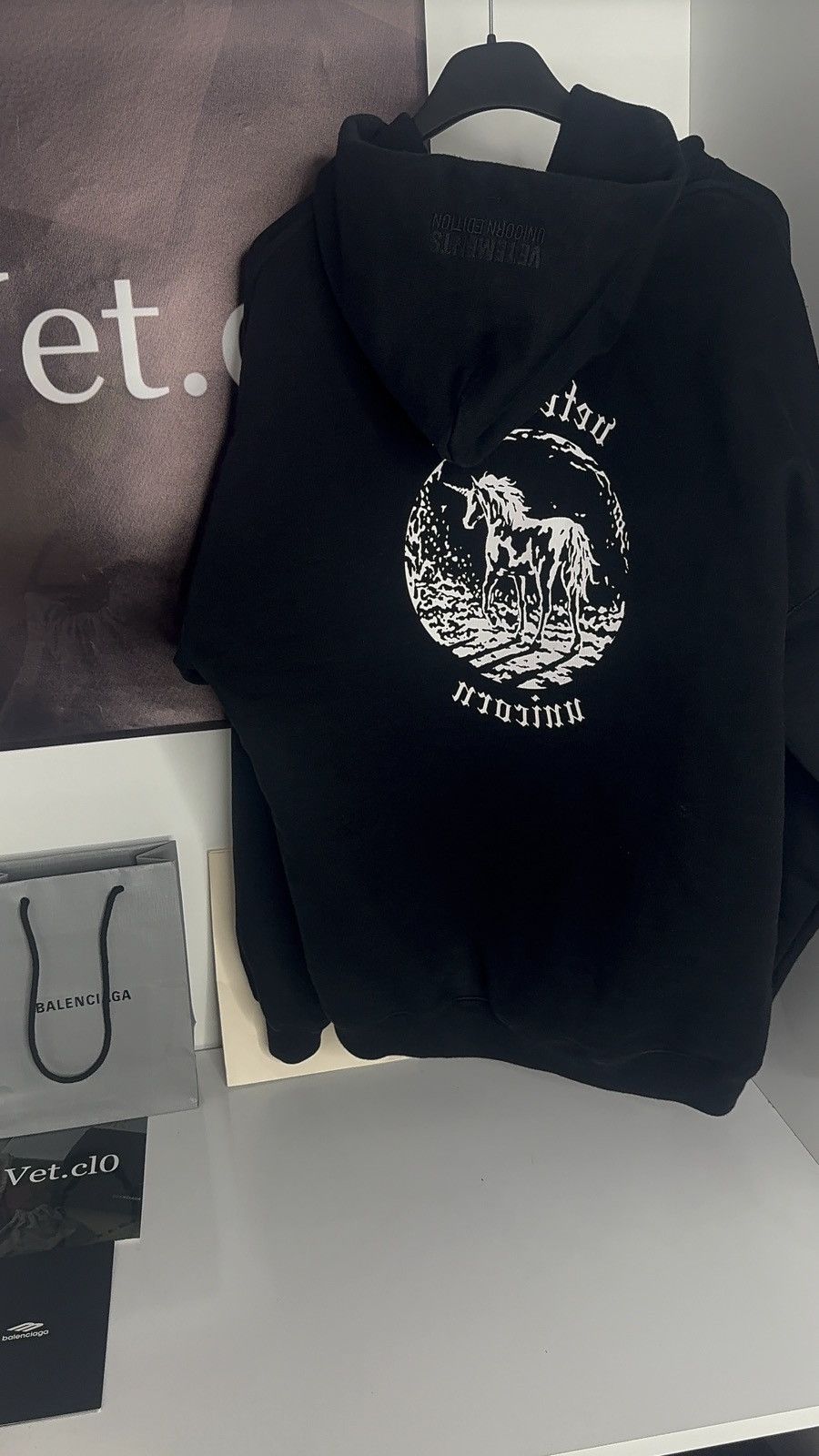 Vetements ✅ Vetements black Unicorn Hoodie Size US S / EU 44-46 / 1 - 3 Thumbnail