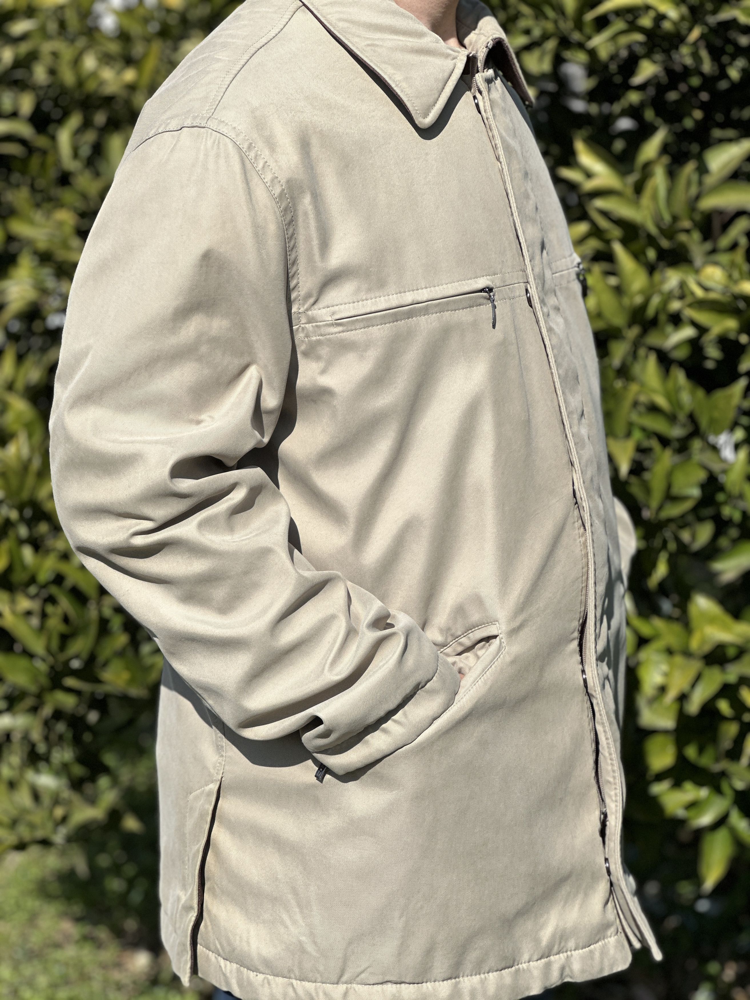 Canali Canali Wind Rain Protection Leather Trench Coat Size 52 Size US L / EU 52-54 / 3 - 8 Thumbnail