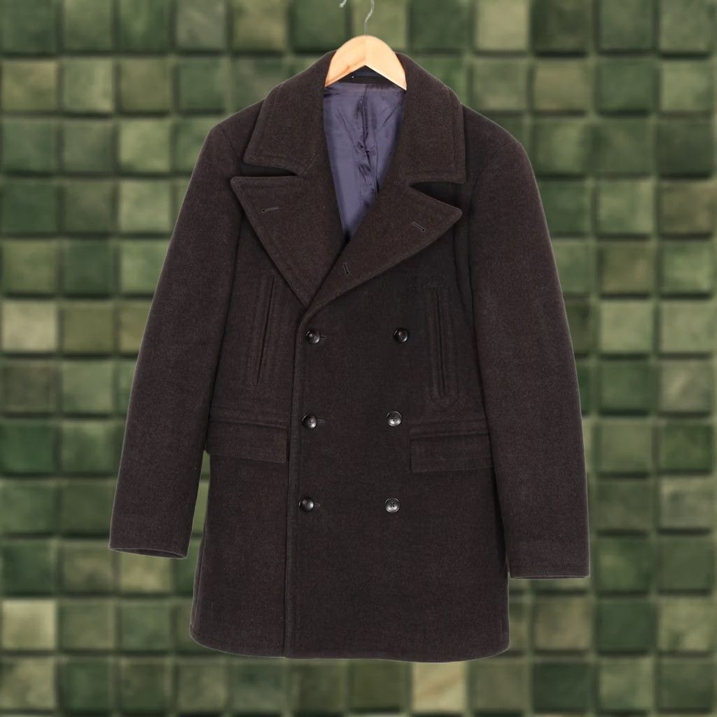 Suitsupply SUITSUPPLY Phoenix Pea Coat Men Size EU 48 Double Breasted Wool MJ6762 Size 48R - 1 Thumbnail
