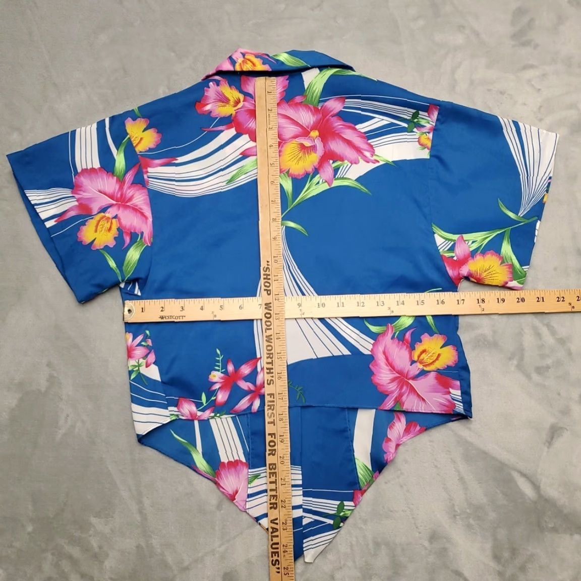Hilo Hattie VINTAGE Hilo Hattie Shirt Womens Small Blue Floral Hibiscus Hawaiian Button Short Sleeve Size S / US 4 / IT 40 - 5 Thumbnail