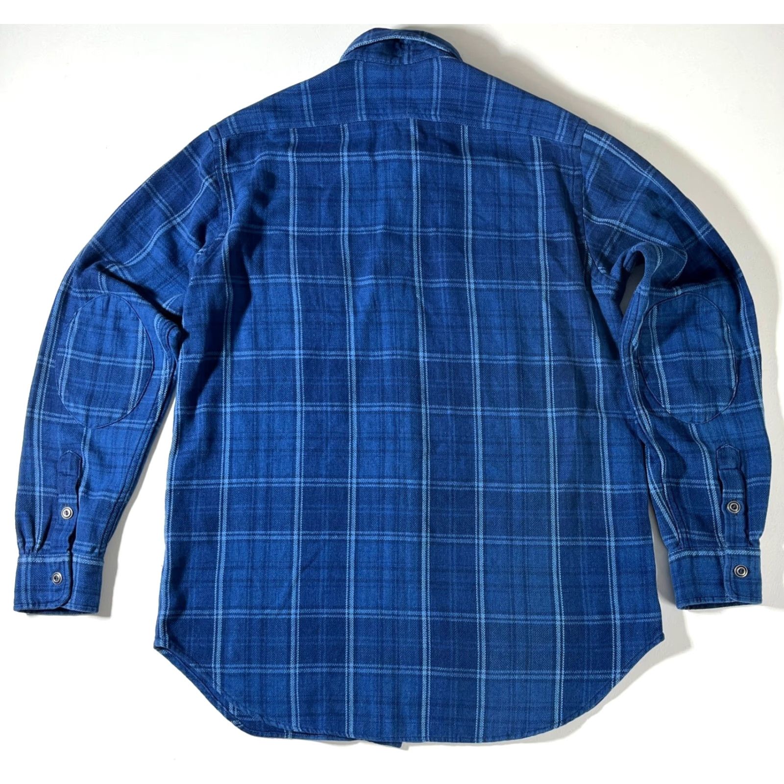 Polo Ralph Lauren Polo Ralph Lauren Men's Plaid Flannel Shirt - Button-Up, Long Sleeve, Elbow Patches, Size L, Blue, Classic Fit Size US L / EU 52-54 / 3 - 5 Thumbnail