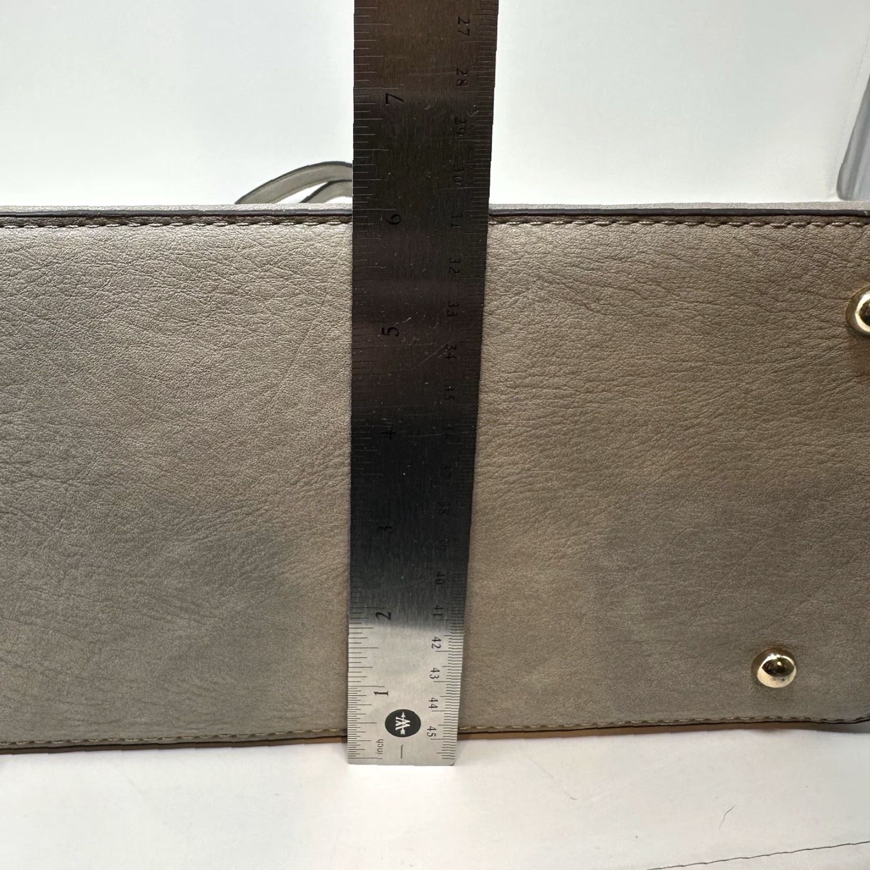 Vintage Gussaci Shoulder Bag Womens Gray Leather Ostrich Trim Crossbody Strap Classic Large Size ONE SIZE - 7 Thumbnail