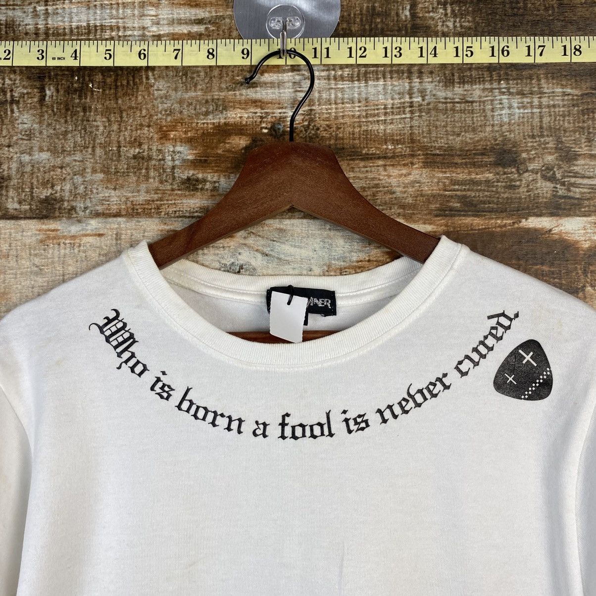 Japanese Brand DL Diviner skull cross White T-Shirt #C862 Size US S / EU 44-46 / 1 - 9 Thumbnail