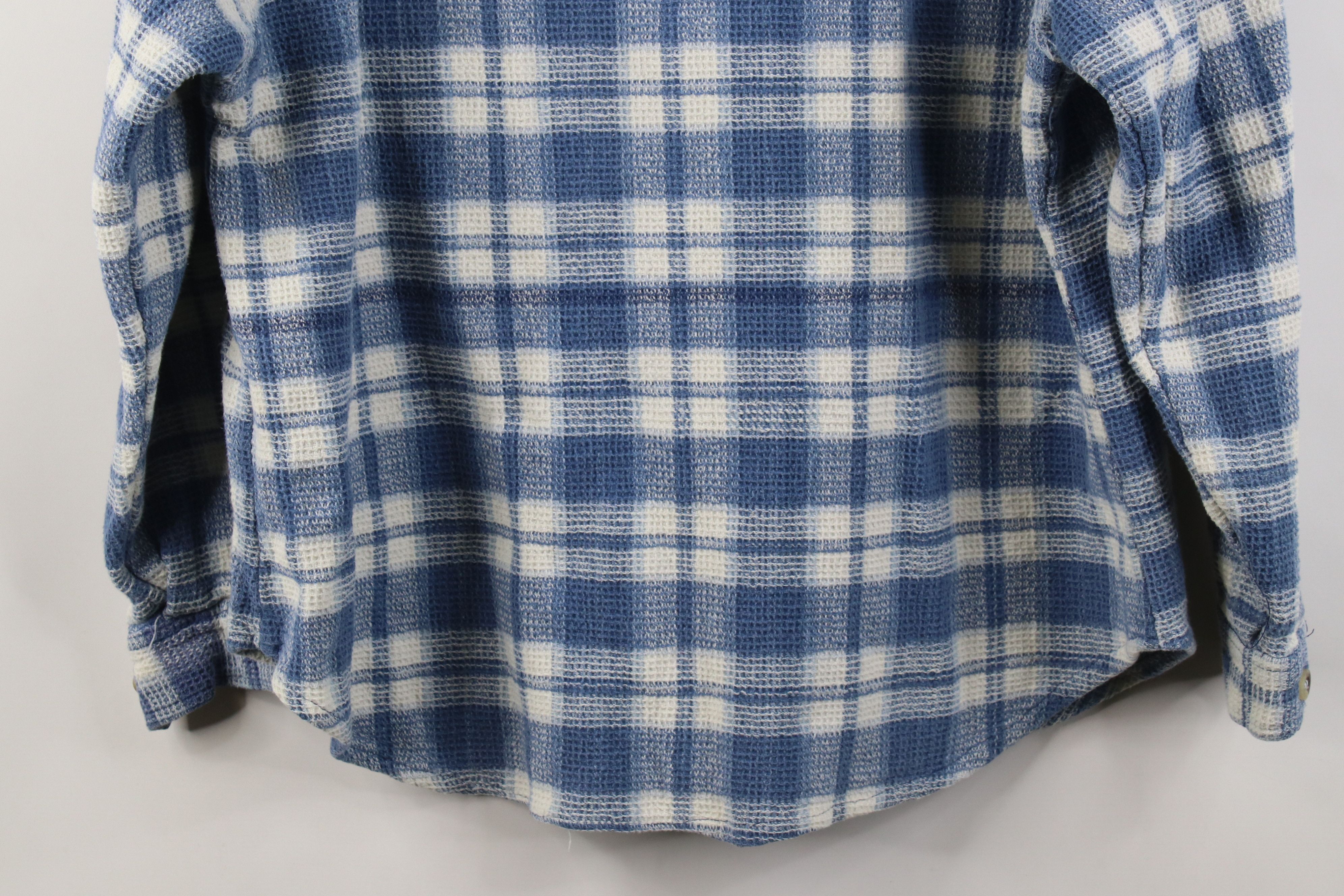 Vintage Vintage 90s Streetwear Knit Collared Button Shirt Plaid Size L / US 10 / IT 46 - 11 Thumbnail
