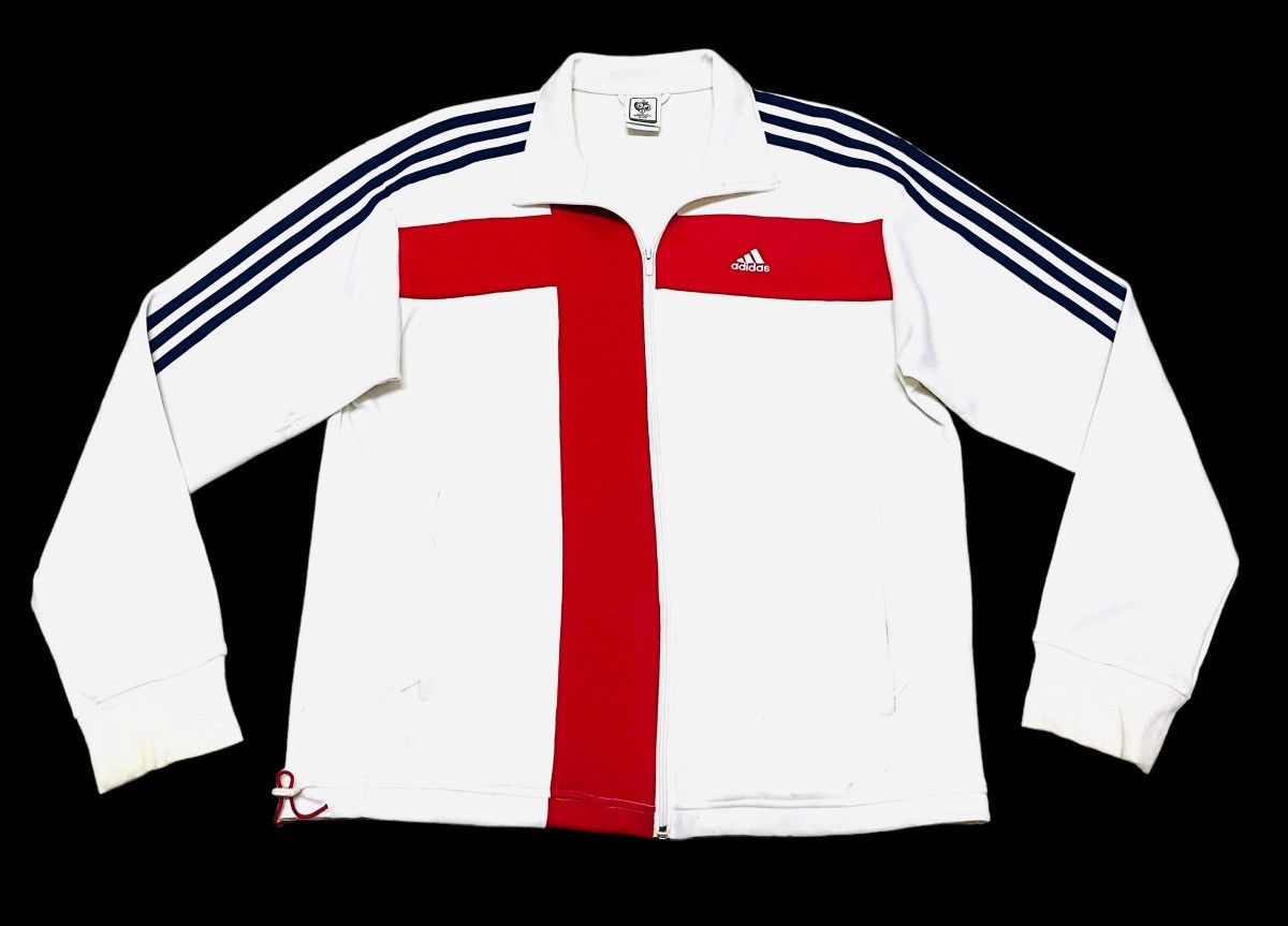 image of Design Vintage Adidas England World Cup Jacket 2000S in Red/White, Men's (Size Medium)