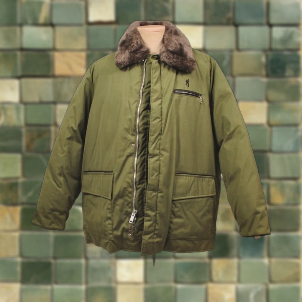 Vintage VINTAGE Browning Mens Parka Coat 70s 70s Green Down Outdoor Nyl on Sz 48 Mens Size US M / EU 48-50 / 2 - 1 Thumbnail