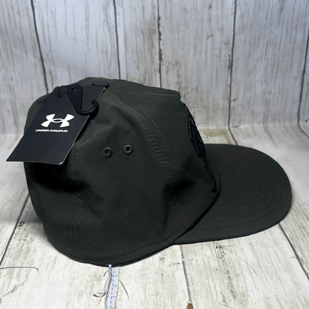 Under Armour Under Armour SnapBack Cap Hat Unisex Adults One Size Multicolor Hunter Green Black Embroidered Adjustable 95% Nylon Cap Hat Size ONE SIZE - 5 Thumbnail