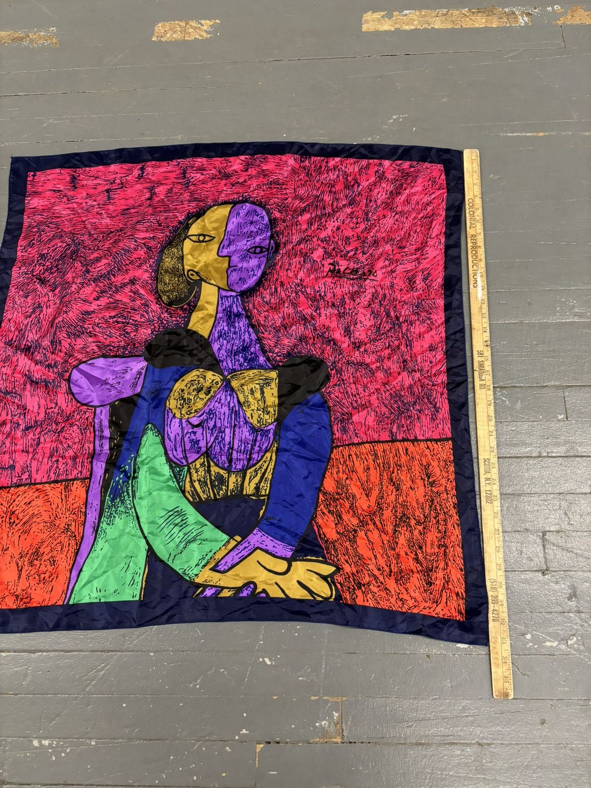 Vintage Vintage Picasso silk scarf Size ONE SIZE - 5 Thumbnail
