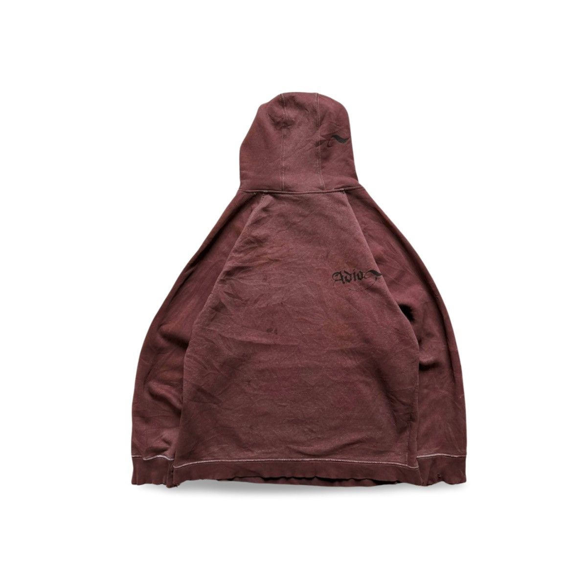 Vintage Adio Y2K Mocha Brown Overdyed Baggy Skate Hoodie Sweatshirt Size US L / EU 52-54 / 3 - 2 Thumbnail