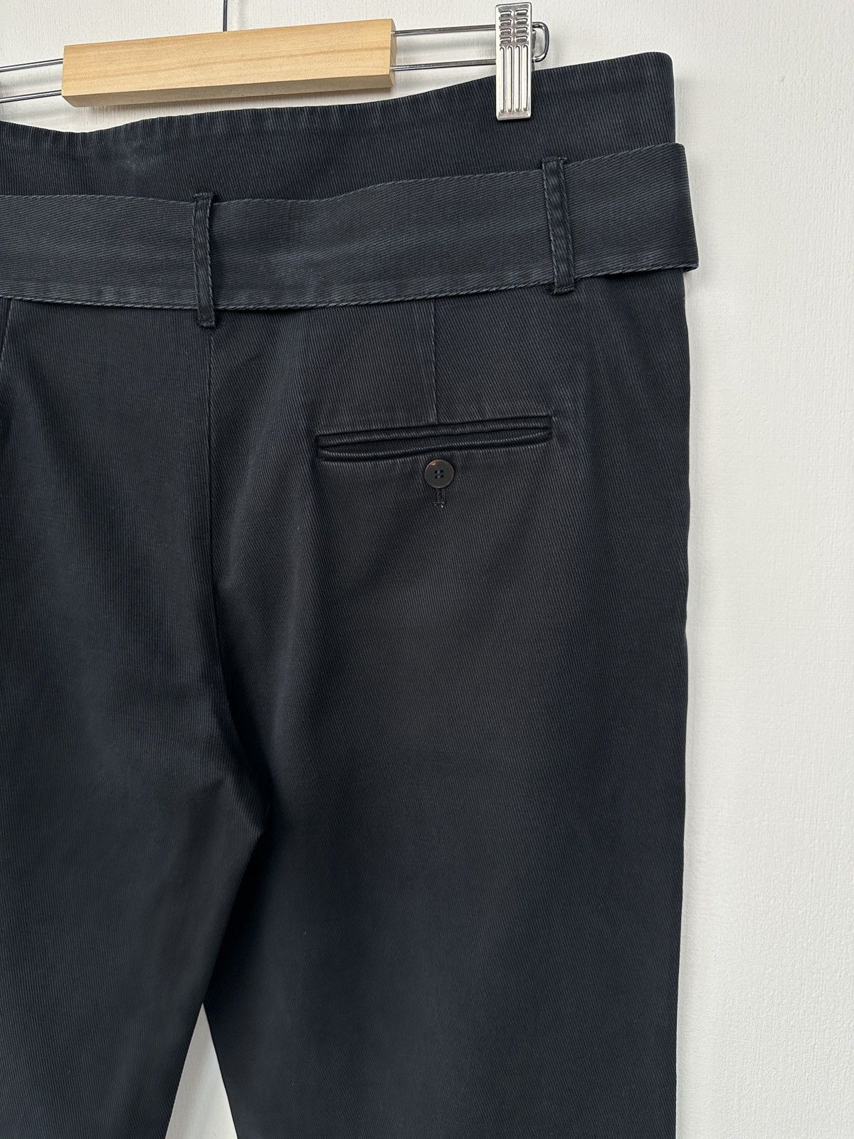 Sezane SEZANE Belted Black Lyocell / Cotton Trousers size 40 Size 28" / US 6 / IT 42 - 6 Thumbnail