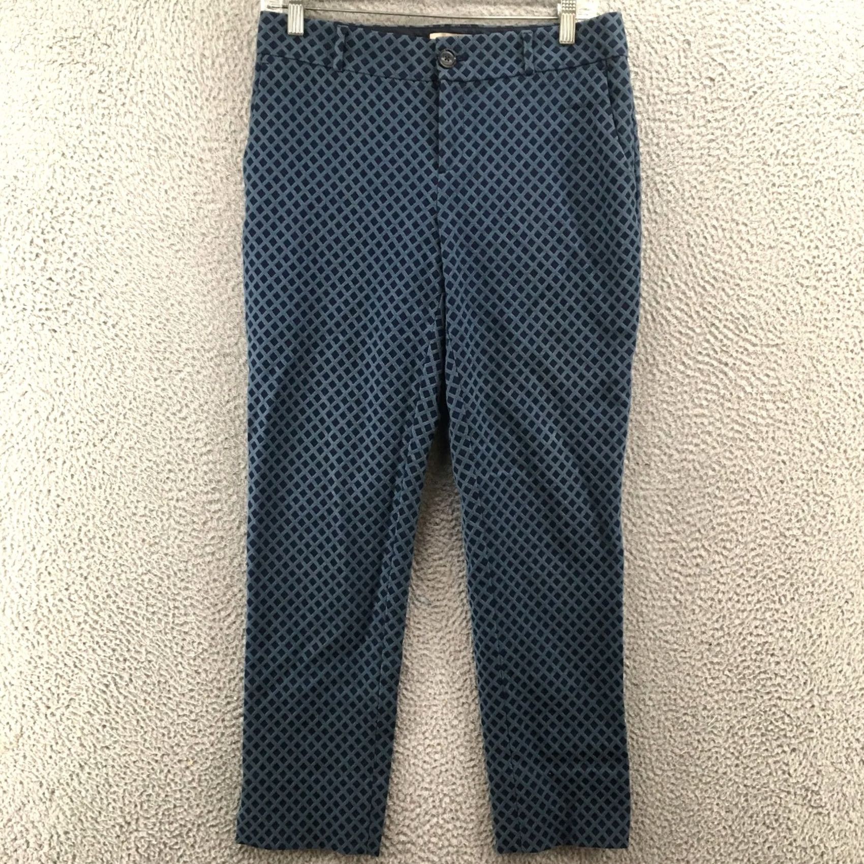 Banana Republic Banana Republic Dress Pants Womens 4 (Actual Size 31x28.5) Zip Fly Pockets Slim Fit Cotton Rayon Spandex Blue Dress Pants Womens 4 Mens? Size 27" / US 4 / IT 40 - 2 Thumbnail