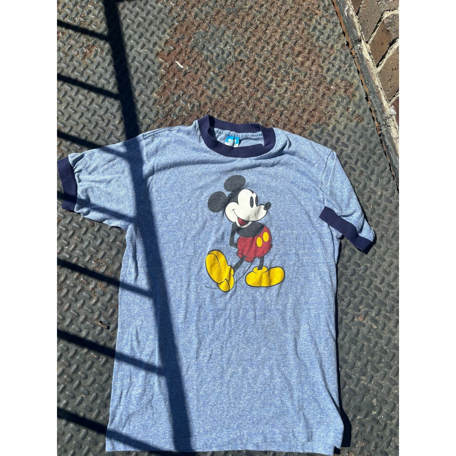 Disney Vintage 1980s Official Walt Disney Mickey Mouse Ringer Tee Size US L / EU 52-54 / 3 - 8 Thumbnail