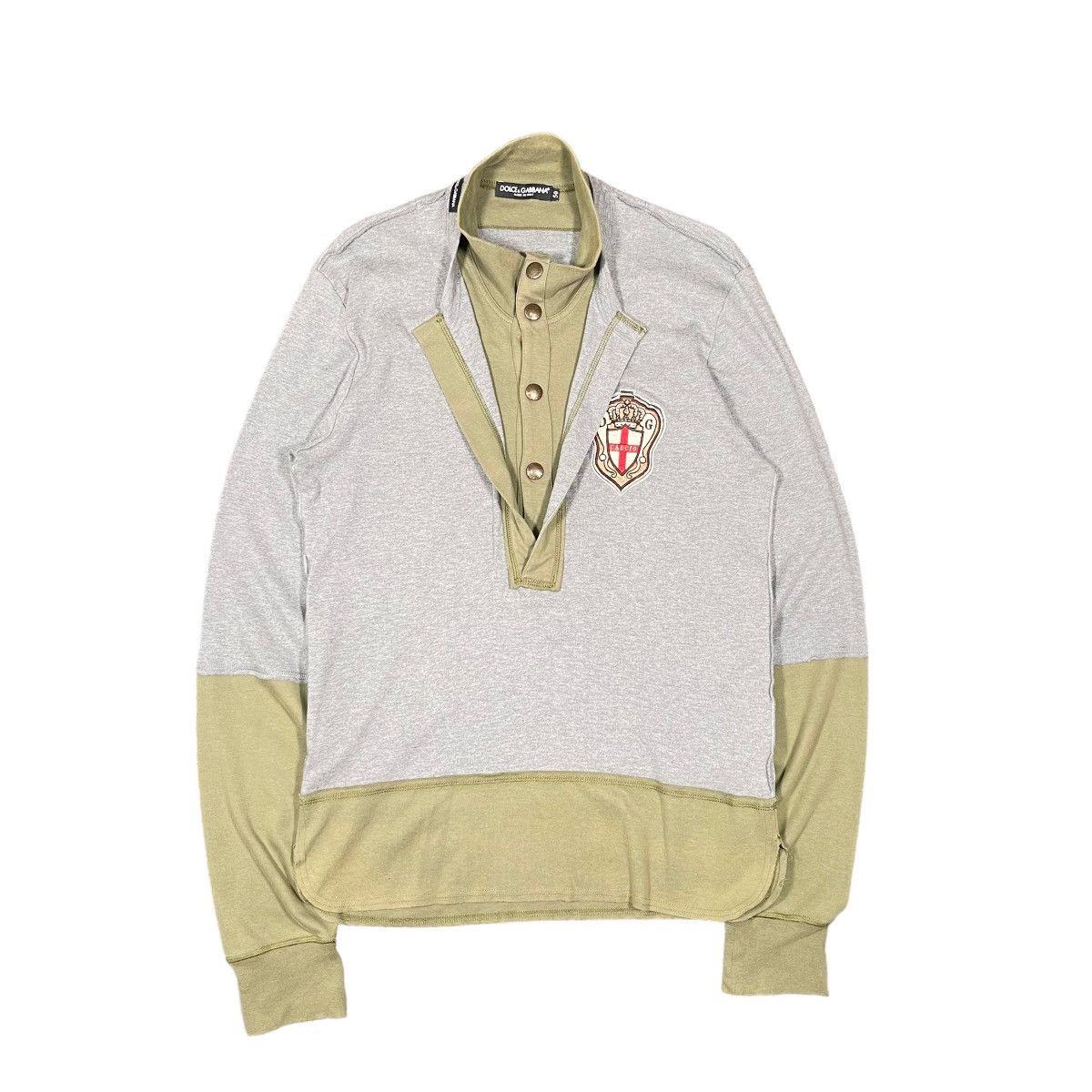 Dolce & Gabbana Dolce Gabbana Layered Olive Sweatshirt Size US M / EU 48-50 / 2 - 1 Thumbnail