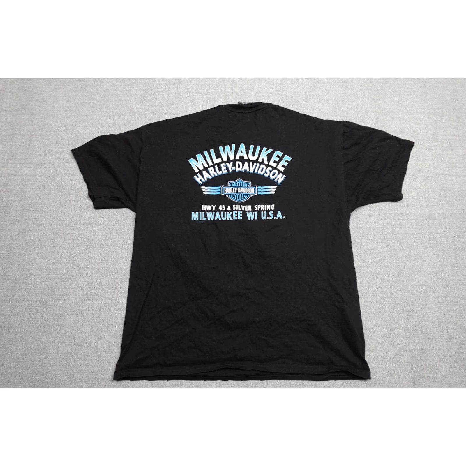 Harley Davidson VINTAGE Harley-Davidson Shirt Mens 2XL Black Milwaukee Dealer Made USA Biker Size US XXL / EU 58 / 5 - 4 Thumbnail