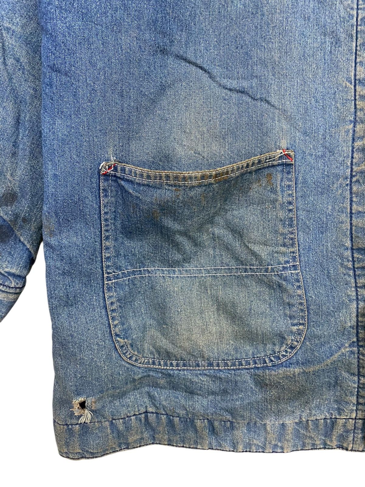 Sears × Vintage Vintage sears blanket lined denim chore jacket distressed Size US XL / EU 56 / 4 - 8 Thumbnail