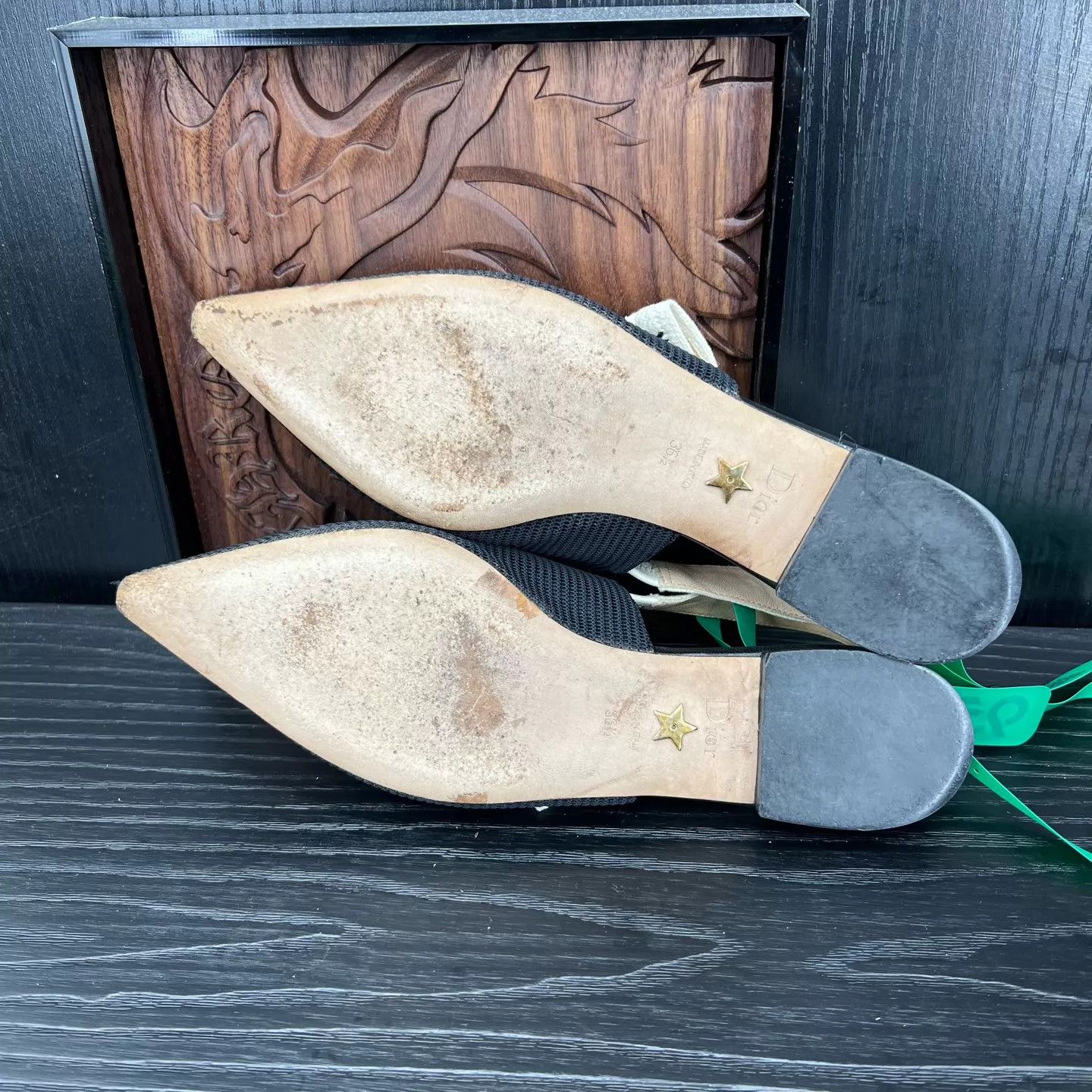 Dior DIOR J'Adior Women's Black Ballet Flats 36.5 Size US 6 / IT 36 - 7 Thumbnail